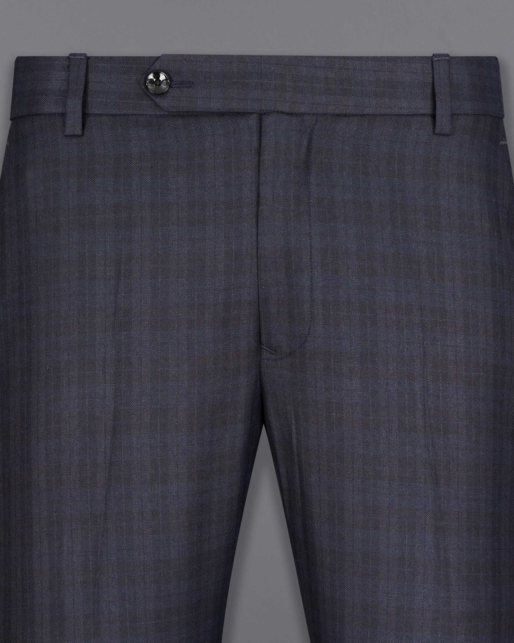 Cloud Burst Blue with Iridium Gray Plaid Double Breasted Suit
