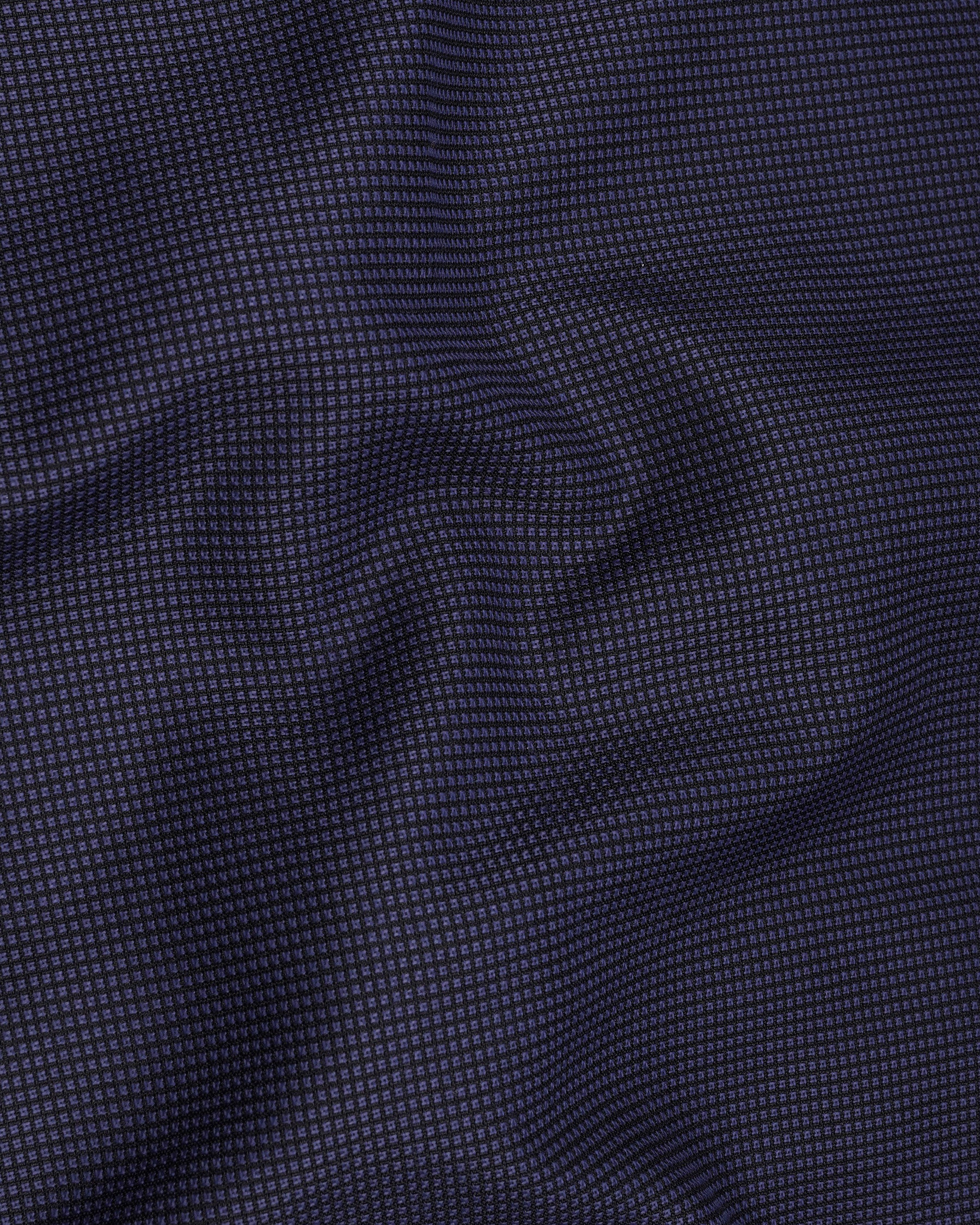 Ebony Clay Blue Cross Placket Bandhgala Suit