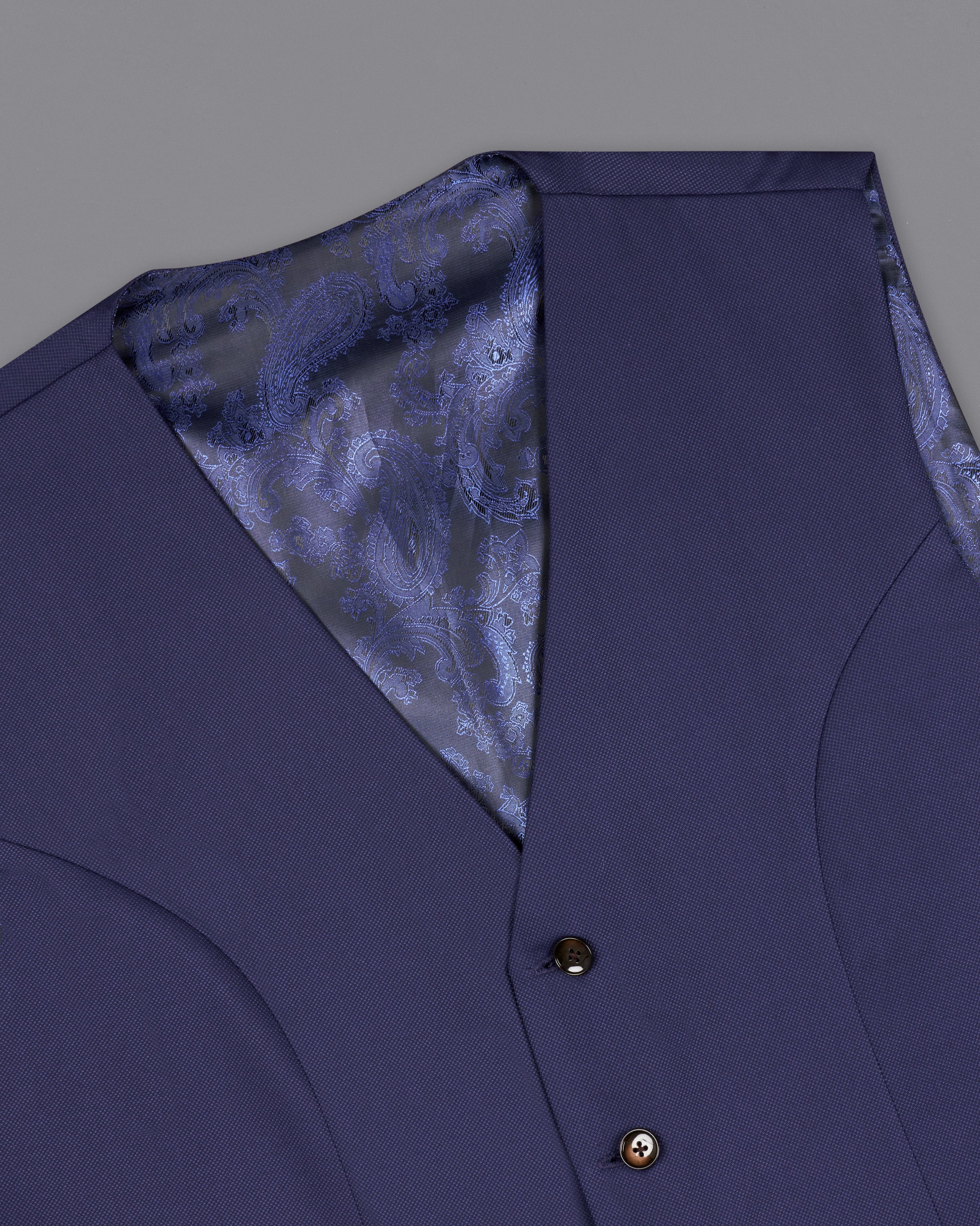 Ebony Clay Blue Double Breasted Suit