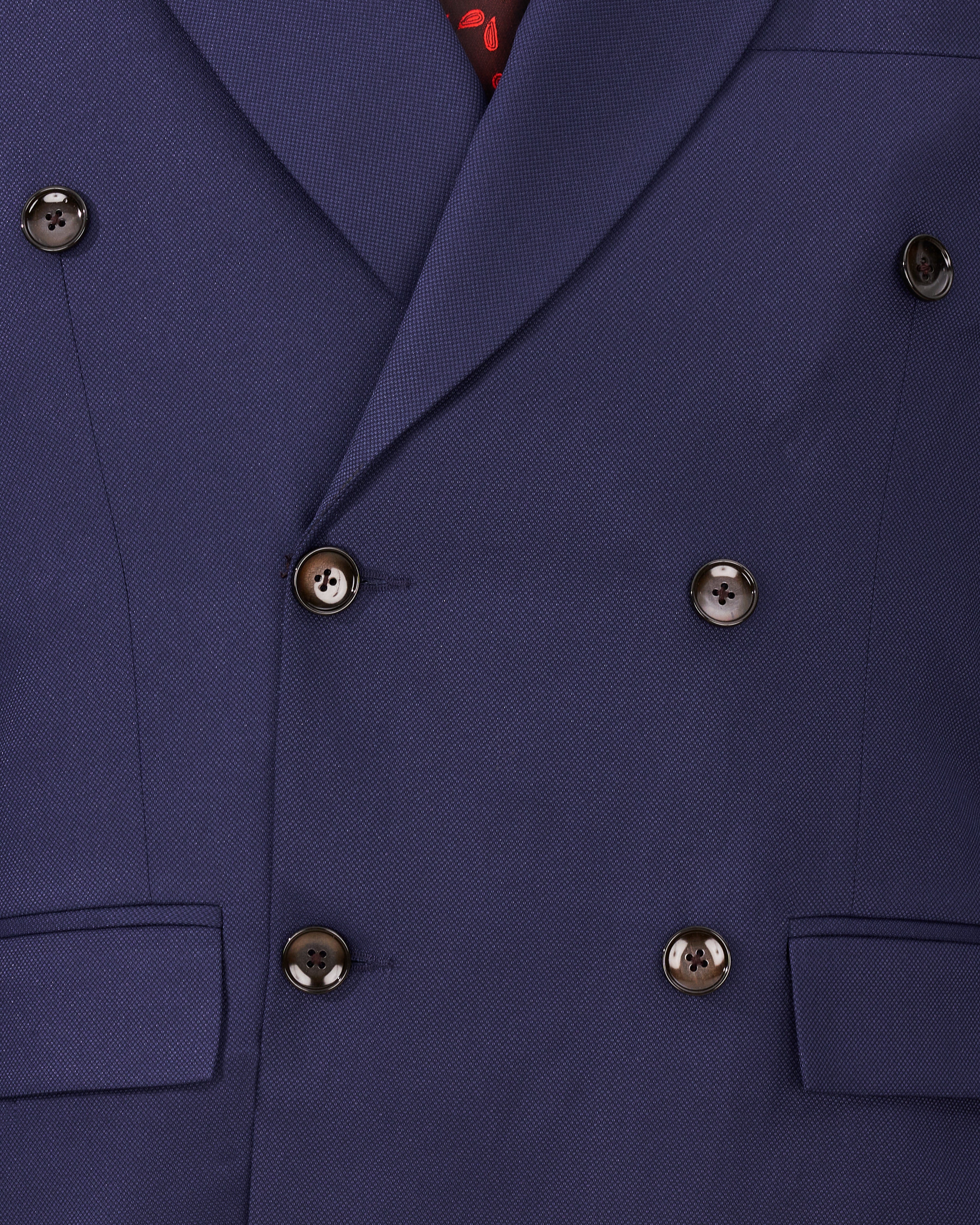 Ebony Clay Blue Double Breasted Suit