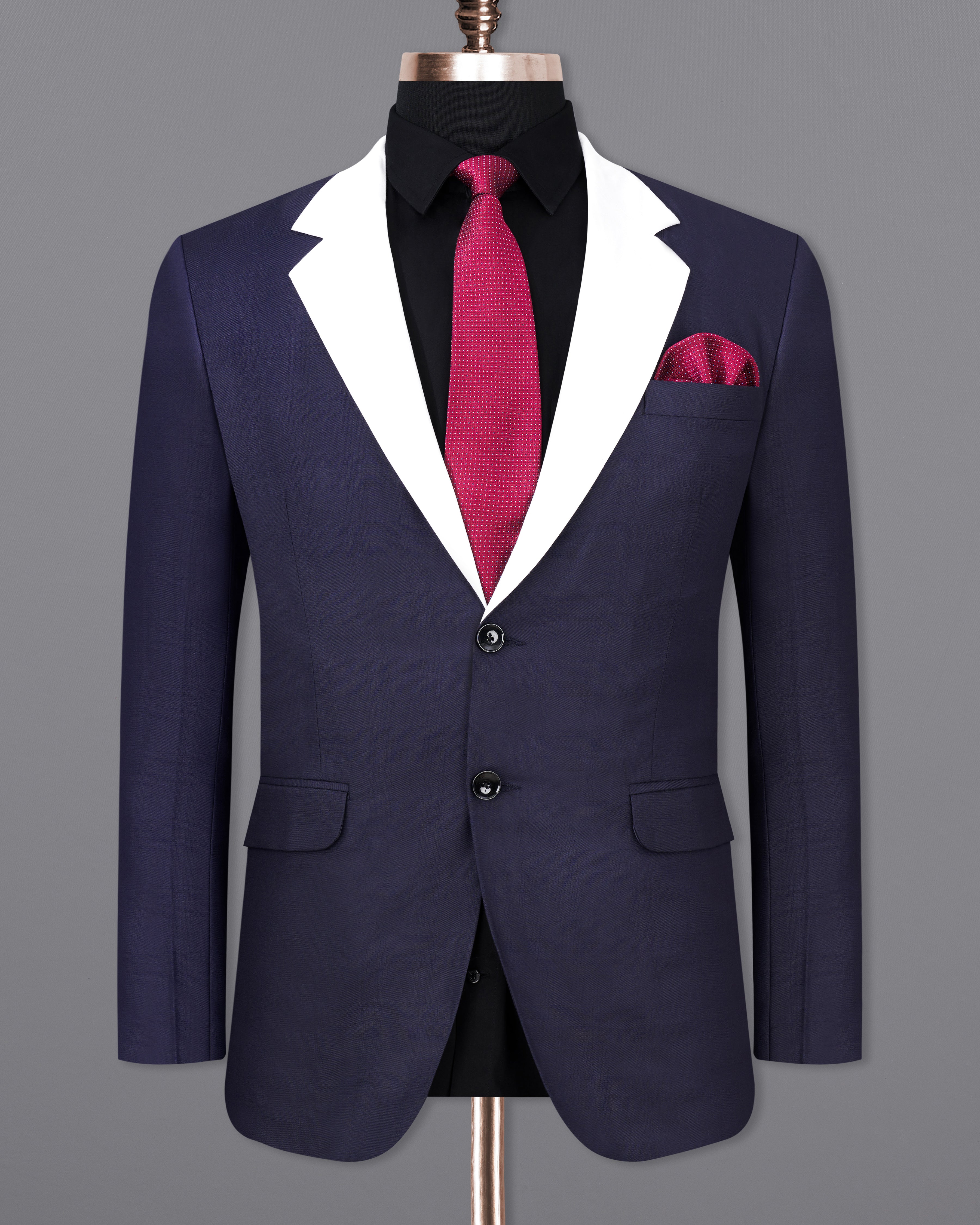 Mirage Navy Blue with White Lapels Single Breasted Suit ST2366-SB-D186-36, ST2366-SB-D186-38, ST2366-SB-D186-40, ST2366-SB-D186-42, ST2366-SB-D186-44, ST2366-SB-D186-46, ST2366-SB-D186-48, ST2366-SB-D186-50, ST2366-SB-D186-52, ST2366-SB-D186-54, ST2366-SB-D186-56, ST2366-SB-D186-58, ST2366-SB-D186-60