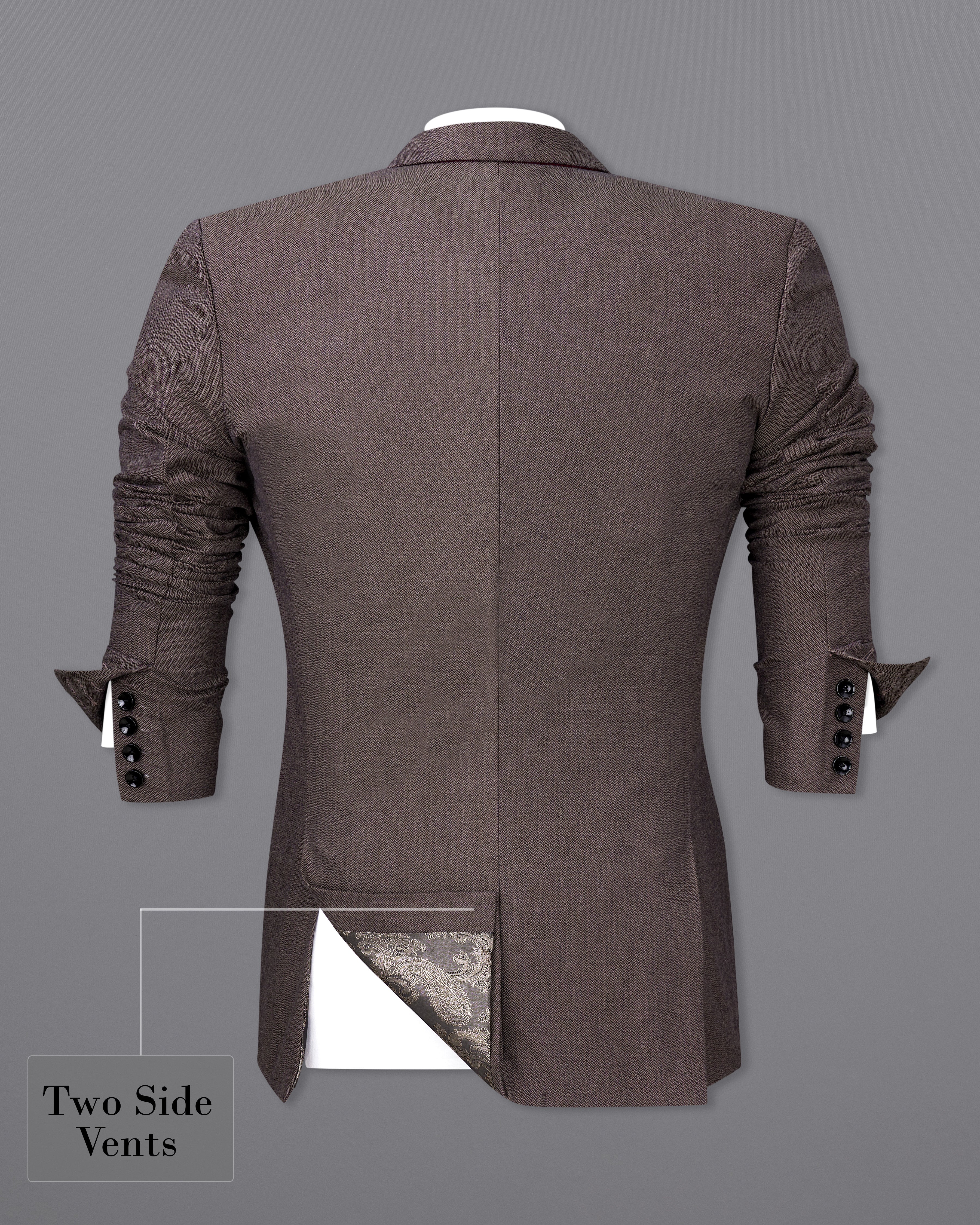 Iridium Brown Premium Cotton Designer Suit with Functional Belt Fastening ST2367-D3-36, ST2367-D3-38, ST2367-D3-40, ST2367-D3-42, ST2367-D3-44, ST2367-D3-46, ST2367-D3-48, ST2367-D3-50, ST2367-D3-52, ST2367-D3-54, ST2367-D3-56, ST2367-D3-58, ST2367-D3-60
