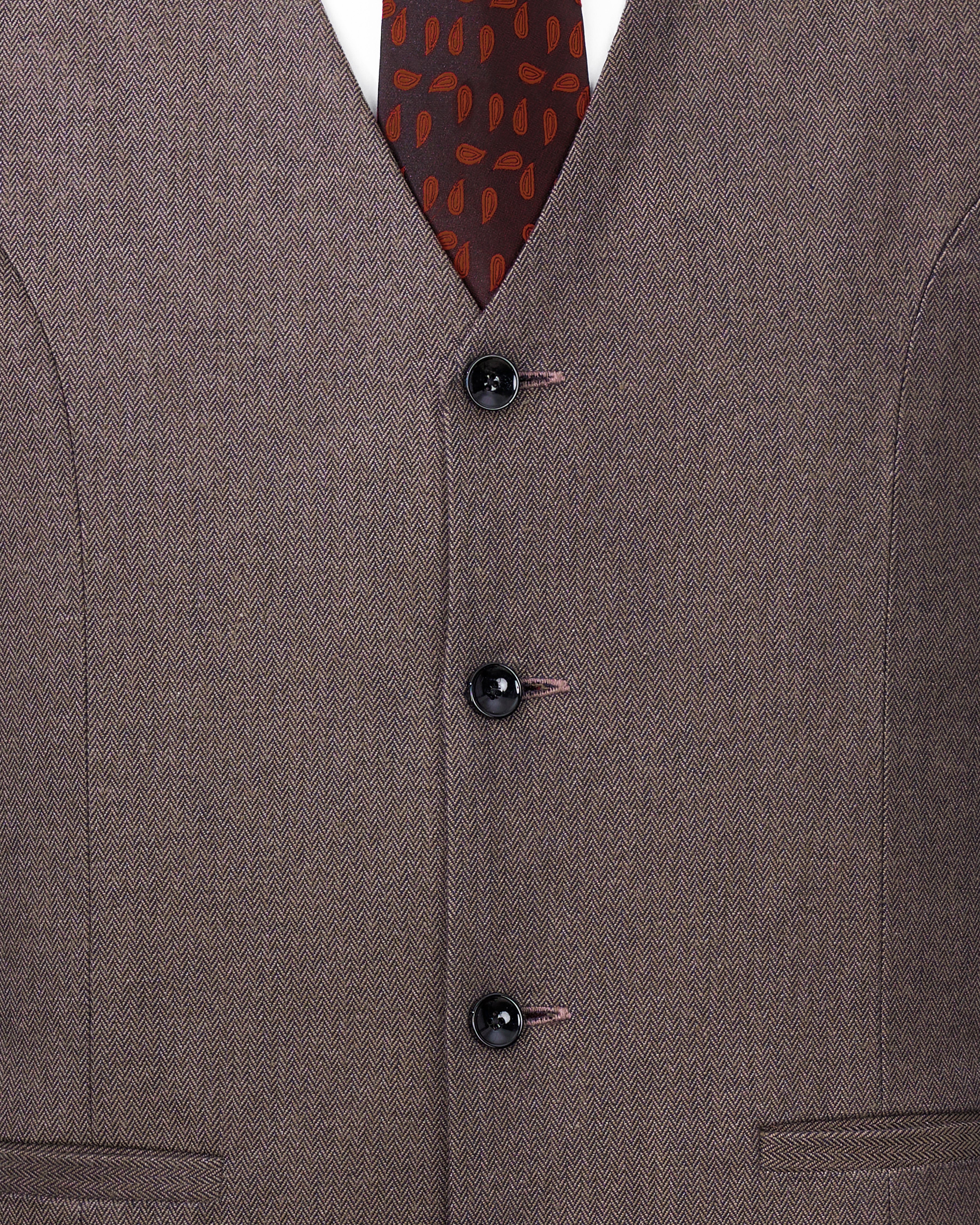 Iridium Brown Premium Cotton Designer Suit with Functional Belt Fastening ST2367-D3-36, ST2367-D3-38, ST2367-D3-40, ST2367-D3-42, ST2367-D3-44, ST2367-D3-46, ST2367-D3-48, ST2367-D3-50, ST2367-D3-52, ST2367-D3-54, ST2367-D3-56, ST2367-D3-58, ST2367-D3-60