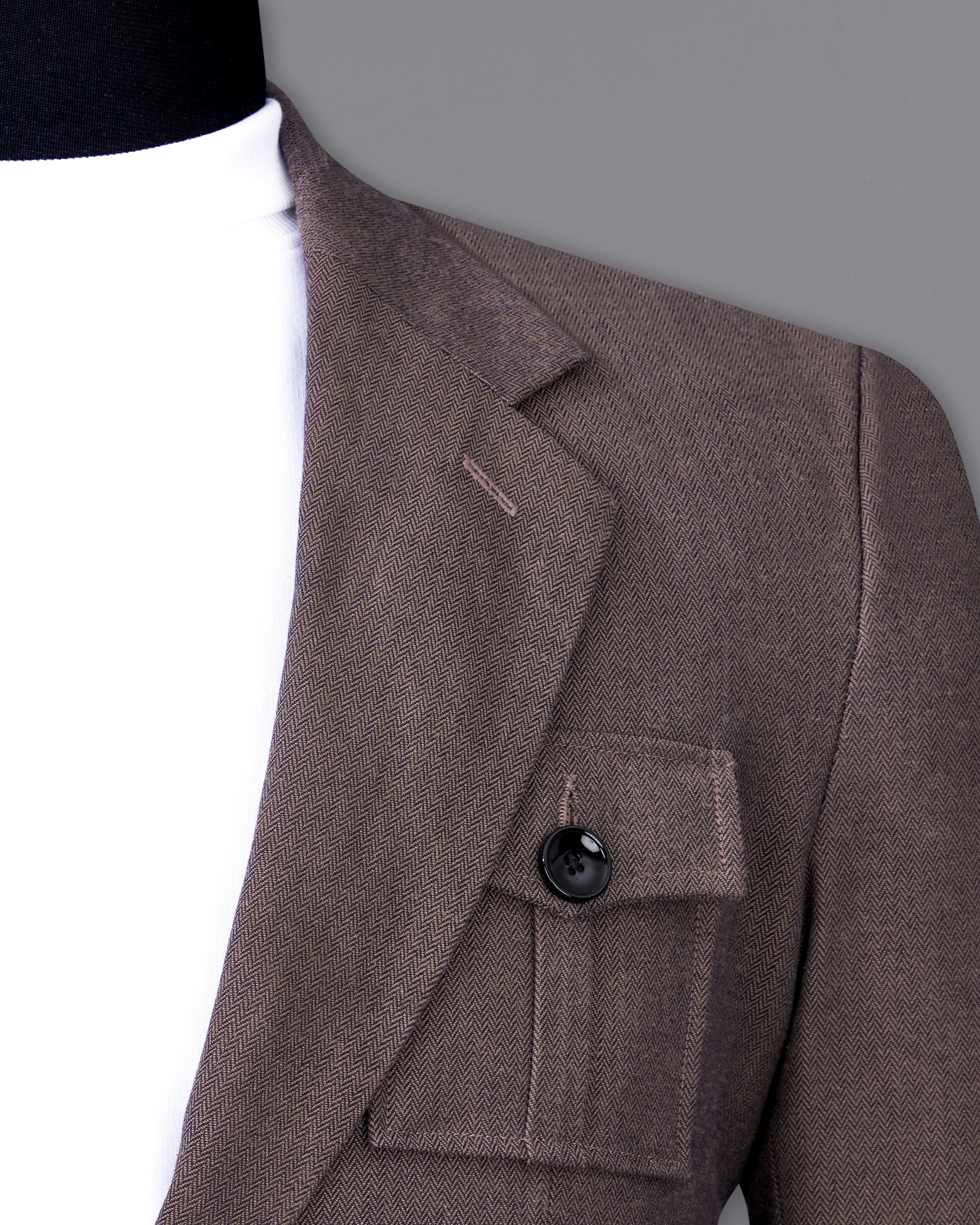 Iridium Brown Premium Cotton Designer Suit with Functional Belt Fastening ST2367-D3-36, ST2367-D3-38, ST2367-D3-40, ST2367-D3-42, ST2367-D3-44, ST2367-D3-46, ST2367-D3-48, ST2367-D3-50, ST2367-D3-52, ST2367-D3-54, ST2367-D3-56, ST2367-D3-58, ST2367-D3-60