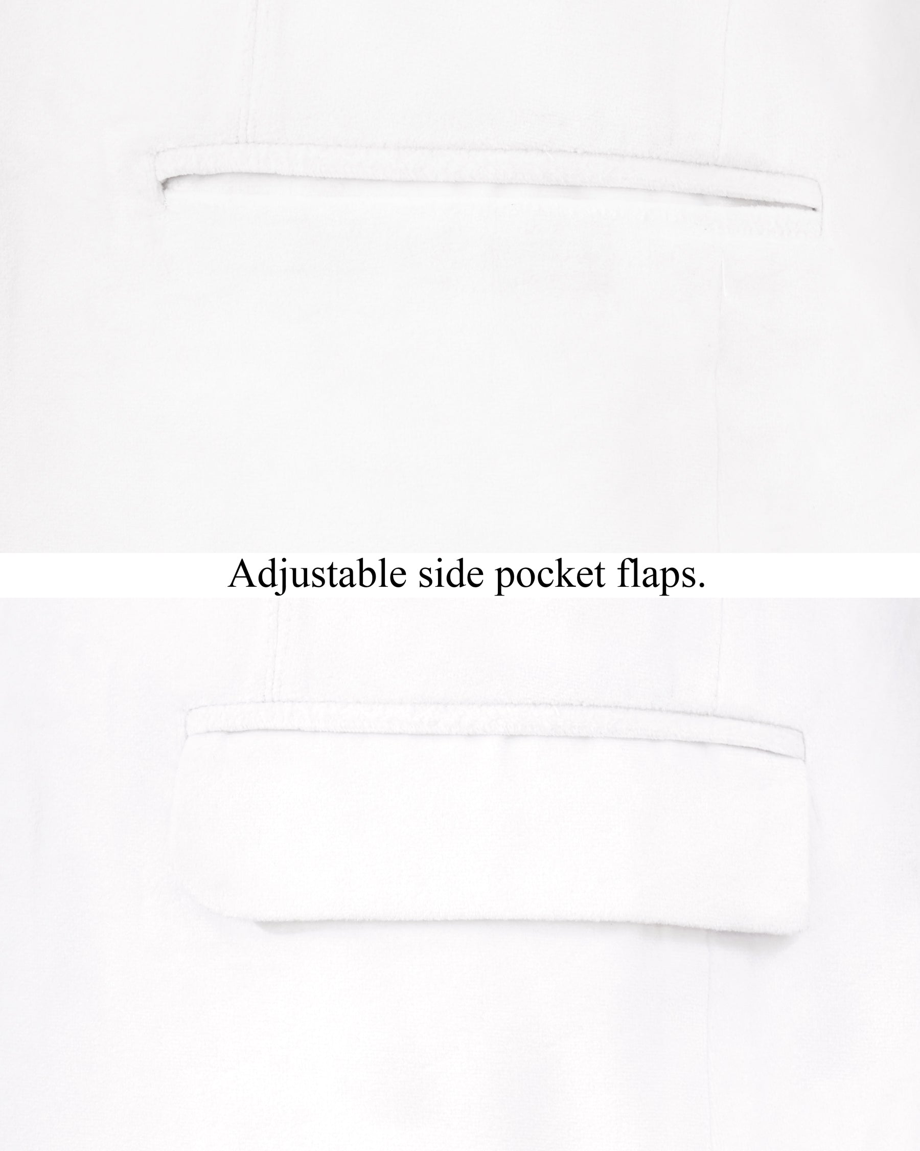 Bright White Single Breasted Premium Velvet Designer Suit