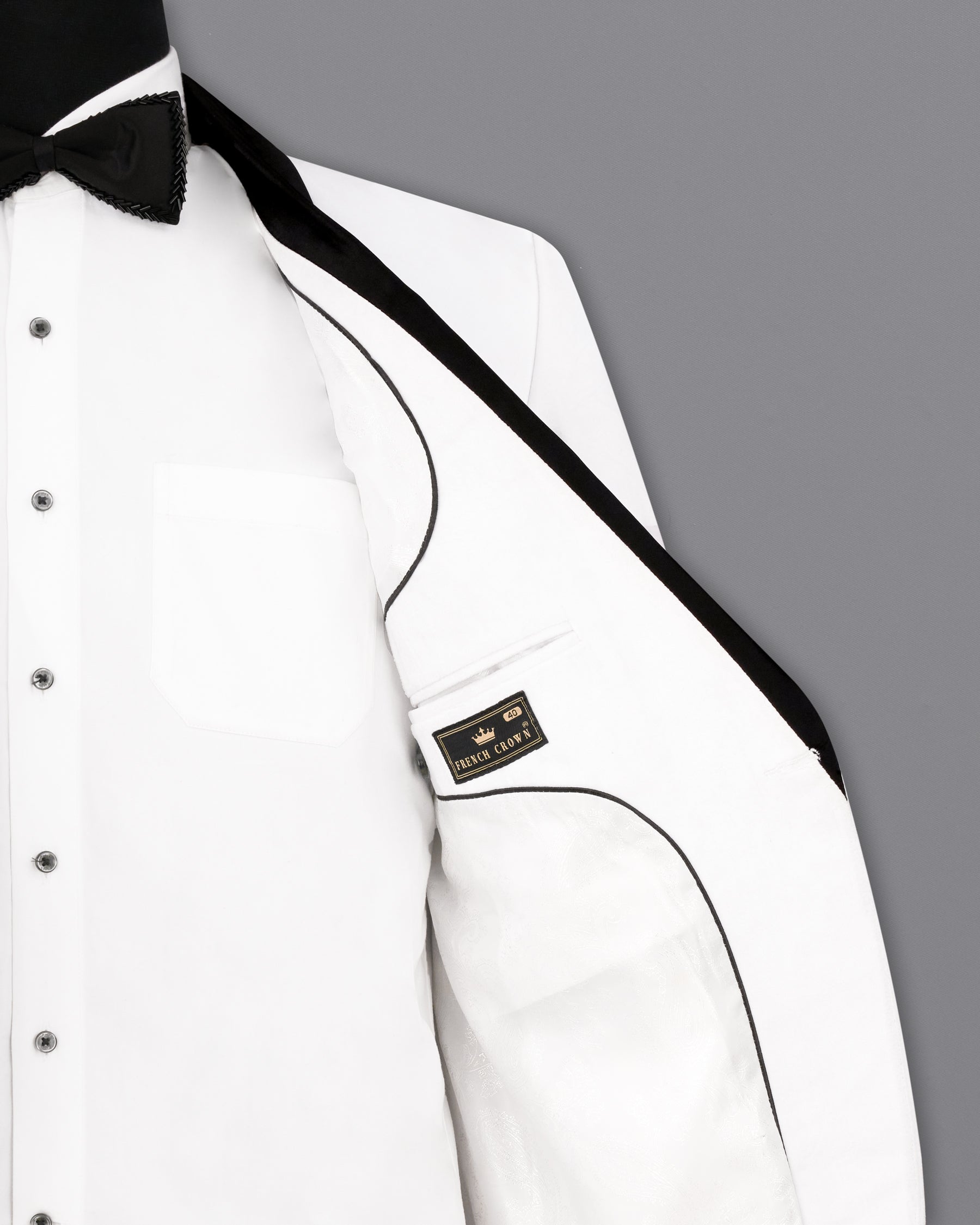 Bright White Single Breasted Premium Velvet Designer Suit