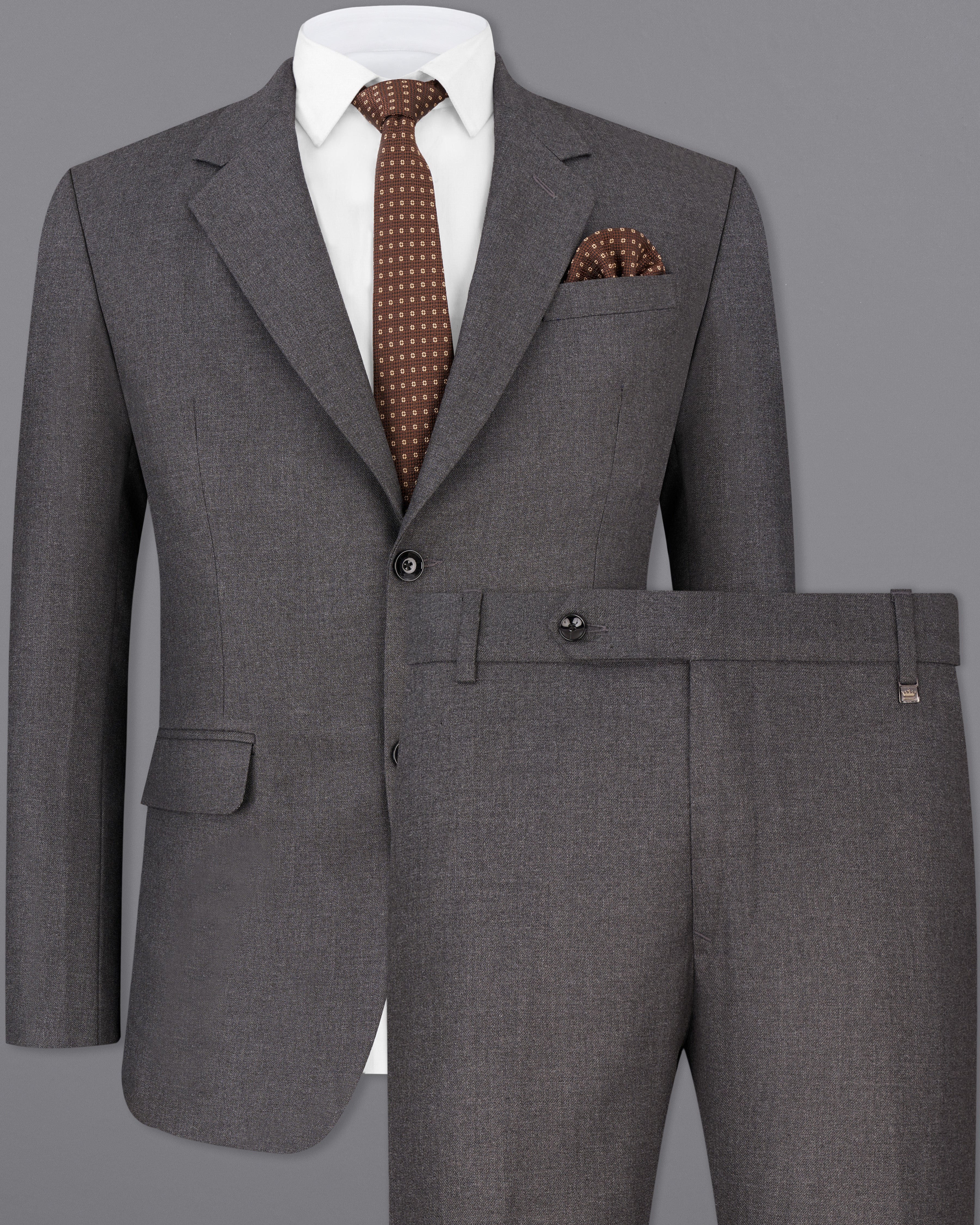 Gravel Gray Wool Rich Single Breasted Suit ST2507-SB-36, ST2507-SB-38, ST2507-SB-40, ST2507-SB-42, ST2507-SB-44, ST2507-SB-46, ST2507-SB-48, ST2507-SB-50, ST2507-SB-52, ST2507-SB-54, ST2507-SB-56, ST2507-SB-58, ST2507-SB-60