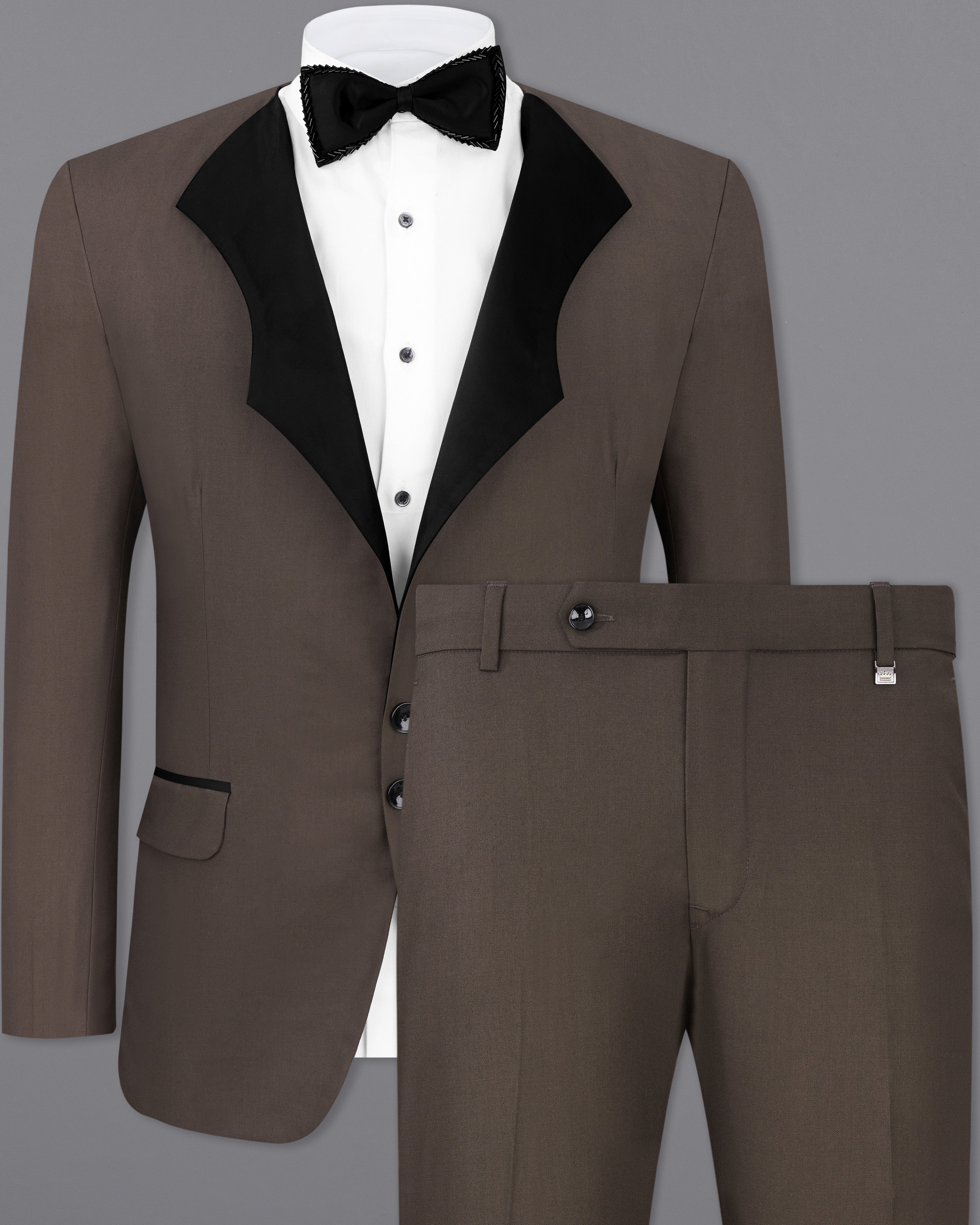 Fuscous Brown Single Breasted Designer Suit ST2535-SB-D85-36, ST2535-SB-D85-38, ST2535-SB-D85-40, ST2535-SB-D85-42, ST2535-SB-D85-44, ST2535-SB-D85-46, ST2535-SB-D85-48, ST2535-SB-D85-50, ST2535-SB-D85-53, ST2535-SB-D85-54, ST2535-SB-D85-56, ST2535-SB-D85-58, ST2535-SB-D85-60