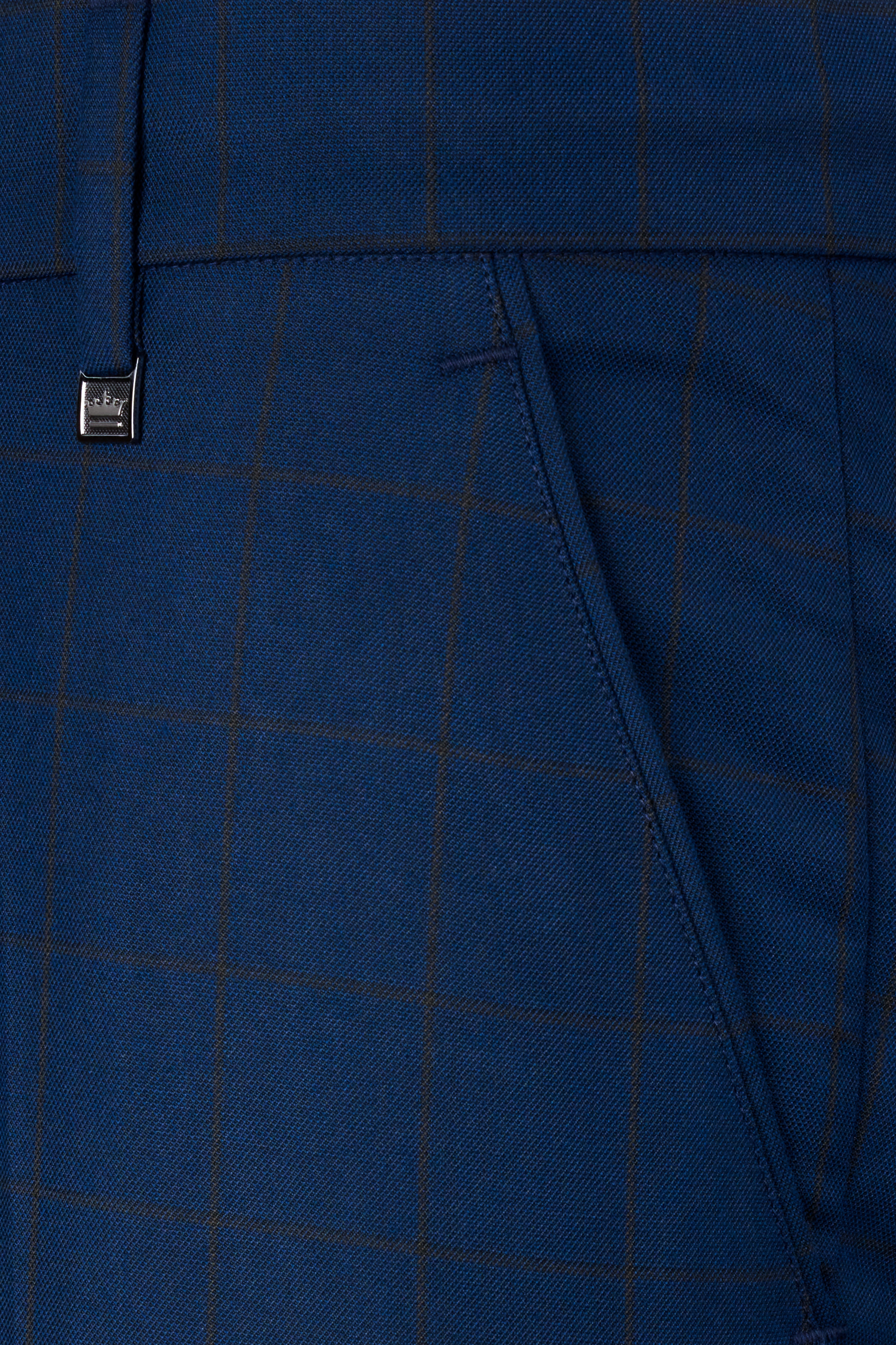 Tangaroa Blue and Subtle Black Checkered Wool Rich Suit ST2871-SB-36, ST2871-SB-38, ST2871-SB-40, ST2871-SB-42, ST2871-SB-44, ST2871-SB-46, ST2871-SB-48, ST2871-SB-50, ST2871-SB-52, ST2871-SB-54, ST2871-SB-56, ST2871-SB-58, ST2871-SB-60