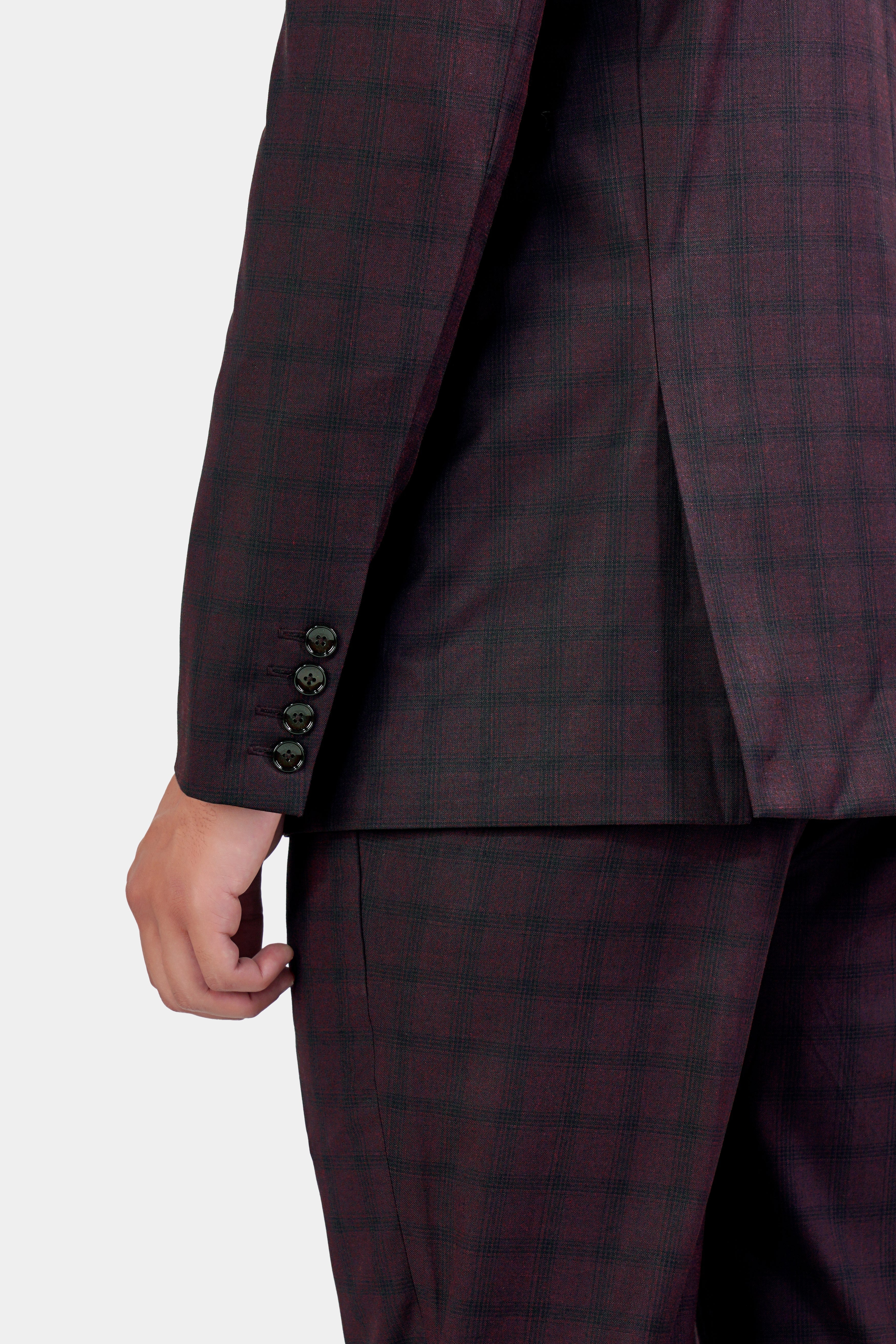 Cinder Purple Checkered Double Breasted Wool Rich Suit ST2916-DB-36, ST2916-DB-38, ST2916-DB-40, ST2916-DB-42, ST2916-DB-44, ST2916-DB-46, ST2916-DB-48, ST2916-DB-50, ST2916-DB-52, ST2916-DB-54, ST2916-DB-56, ST2916-DB-58, ST2916-DB-60