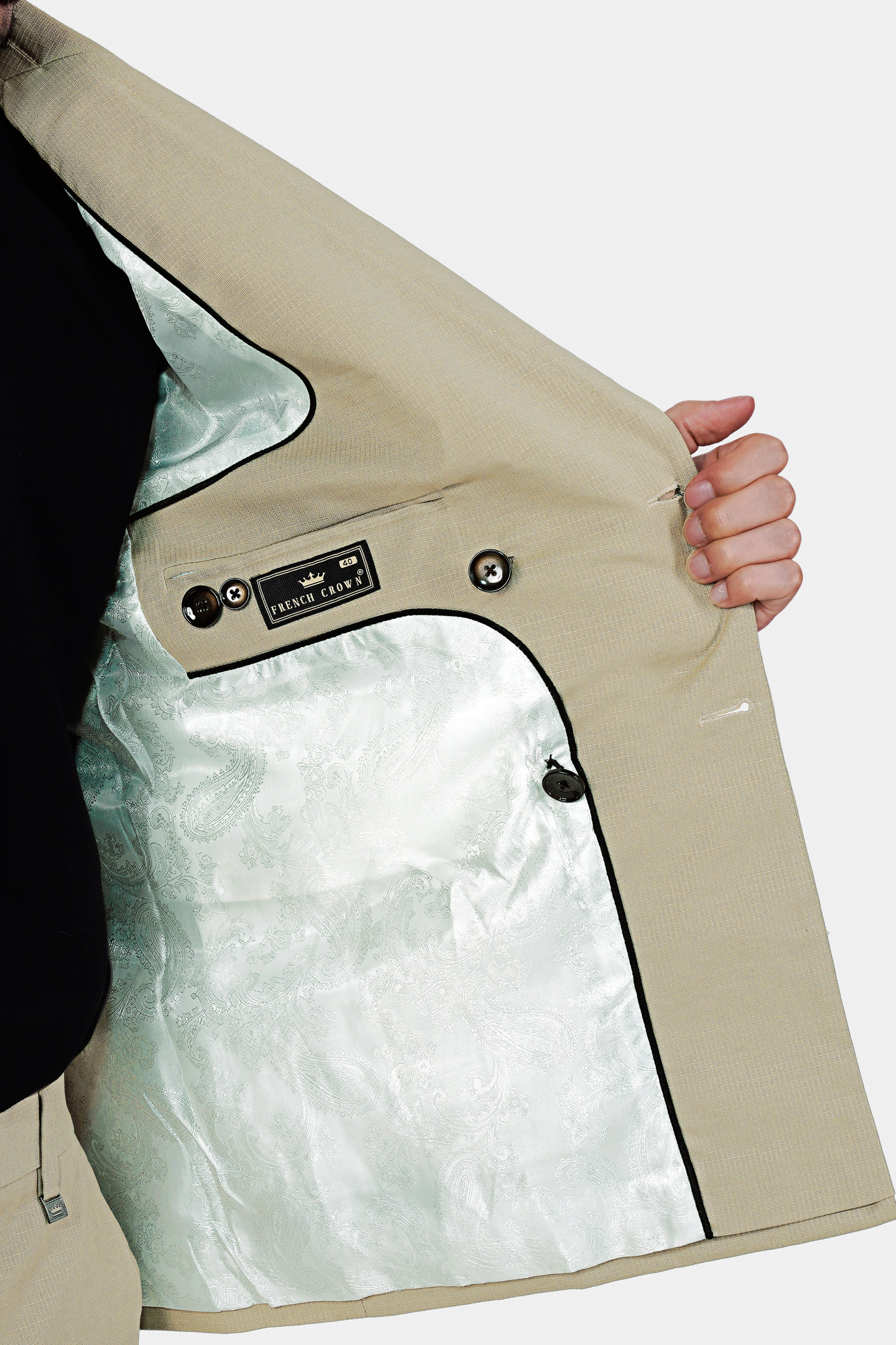 Eagle Brown Premium Cotton Double Breasted Suit ST3043-DB-36, ST3043-DB-38, ST3043-DB-40, ST3043-DB-42, ST3043-DB-44, ST3043-DB-46, ST3043-DB-48, ST3043-DB-50, ST3043-DB-52, ST3043-DB-54, ST3043-DB-56, ST3043-DB-58, ST3043-DB-60