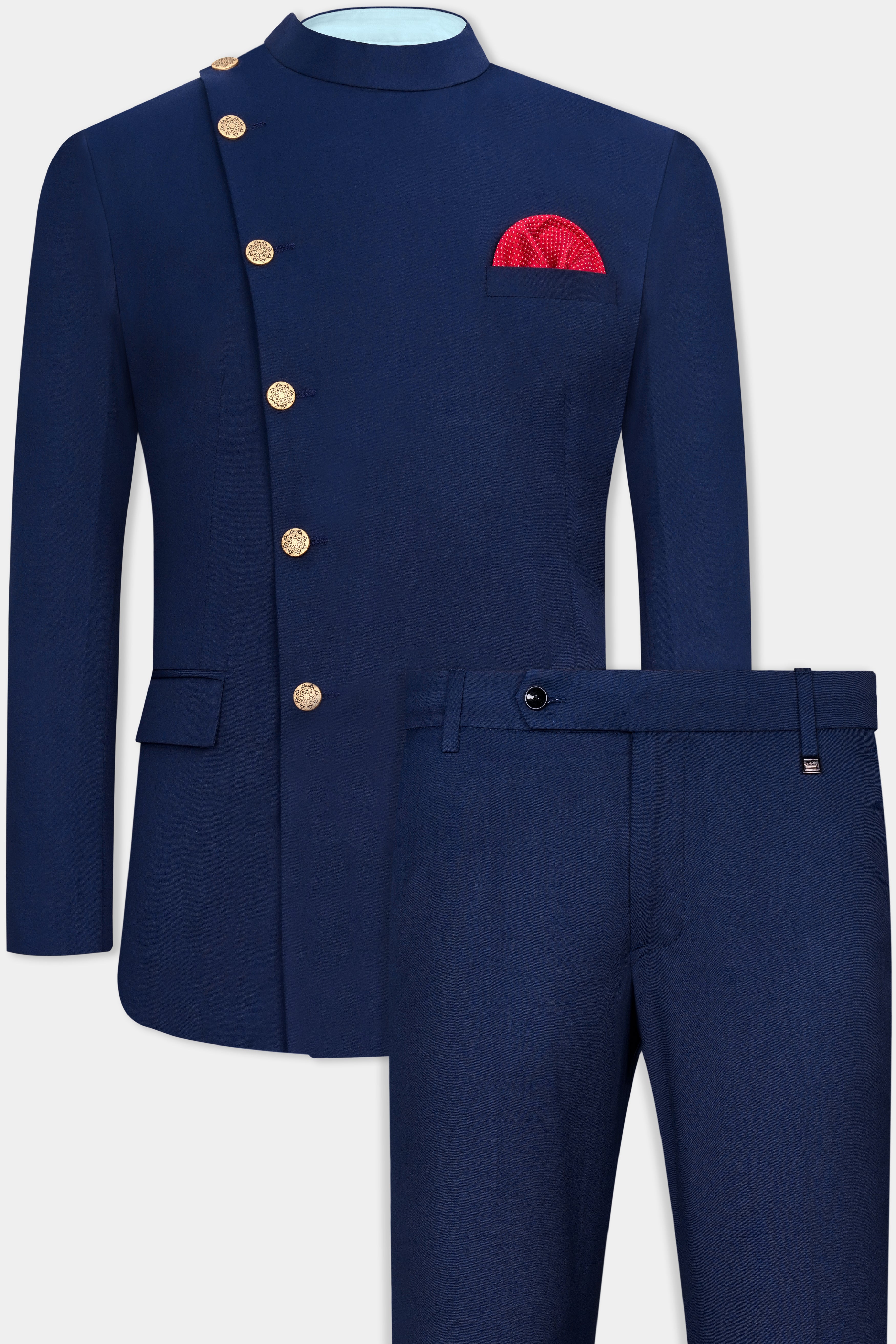 Cloud Burst Blue Cross Buttoned Wool Rich Bandhgala Suit ST3061-CBG2-36, ST3061-CBG2-38, ST3061-CBG2-40, ST3061-CBG2-42, ST3061-CBG2-44, ST3061-CBG2-46, ST3061-CBG2-48, ST3061-CBG2-50, ST3061-CBG2-52, ST3061-CBG2-54, ST3061-CBG2-56, ST3061-CBG2-58, ST3061-CBG2-60