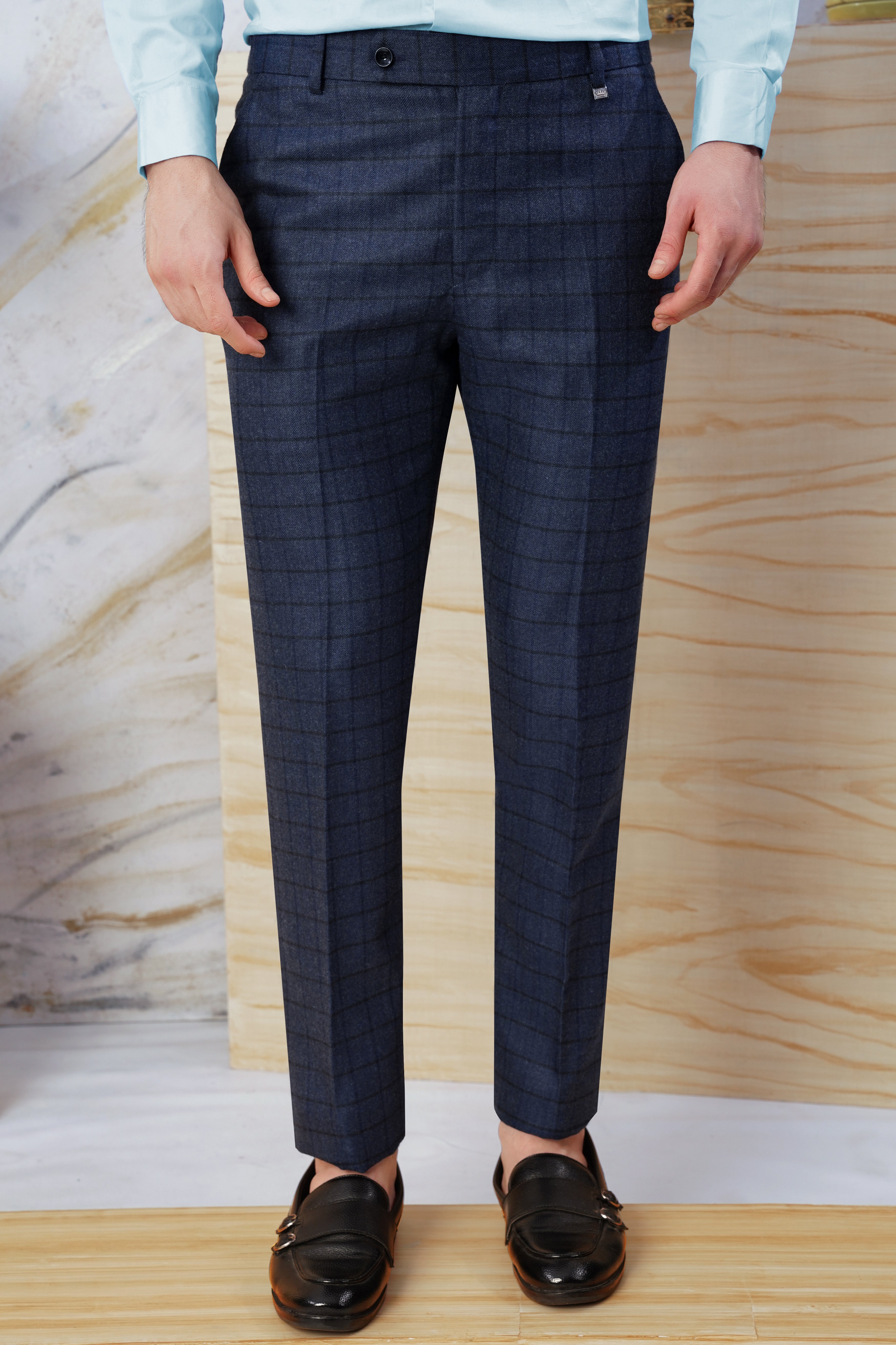 Ebony Clay Blue Windowpane Tweed Double Breasted Suit ST3079-DB-36, ST3079-DB-38, ST3079-DB-40, ST3079-DB-42, ST3079-DB-44, ST3079-DB-46, ST3079-DB-48, ST3079-DB-50, ST3079-DB-52, ST3079-DB-54, ST3079-DB-56, ST3079-DB-58, ST3079-DB-60