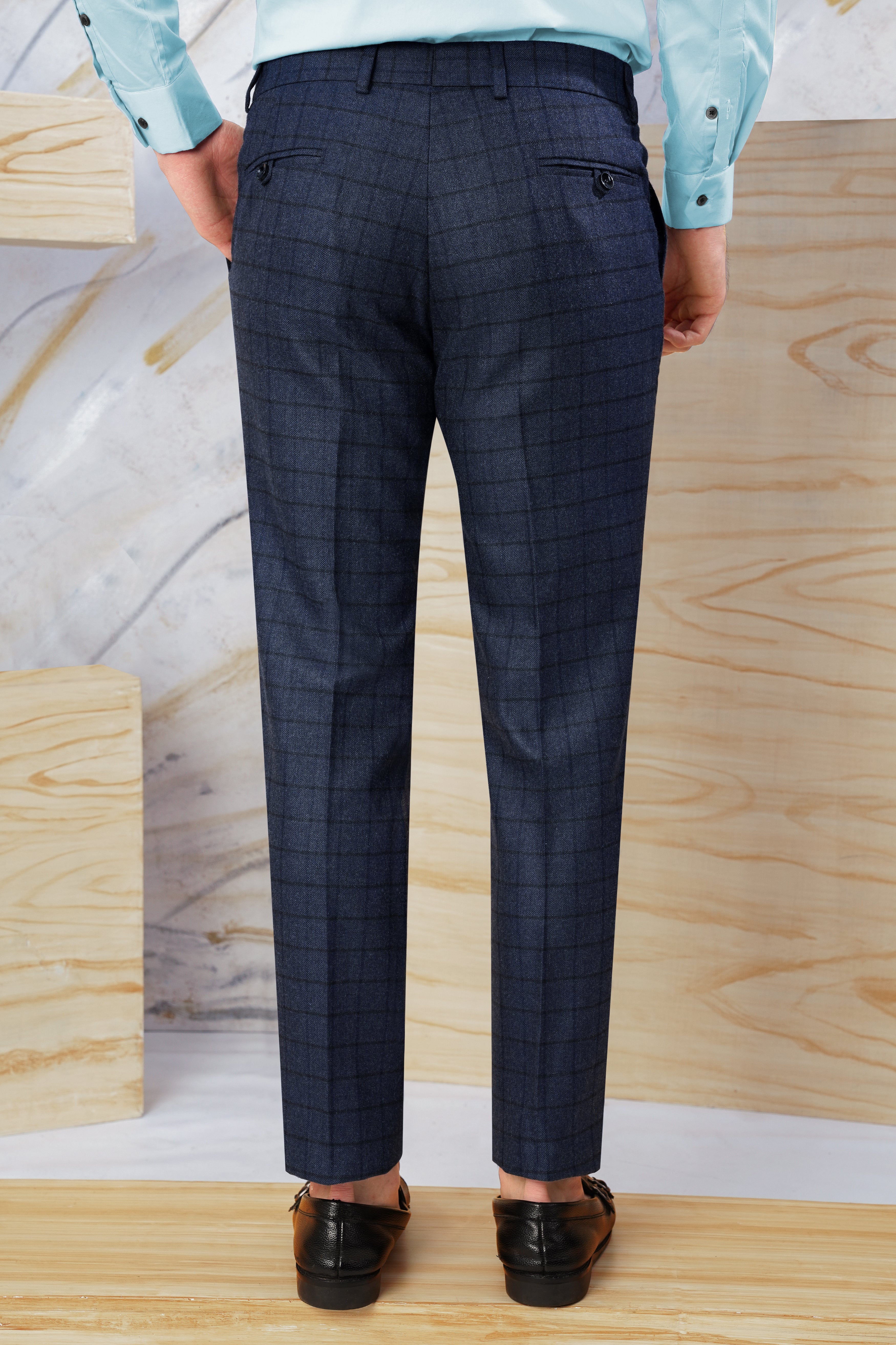 Ebony Clay Blue Windowpane Tweed Double Breasted Suit ST3079-DB-36, ST3079-DB-38, ST3079-DB-40, ST3079-DB-42, ST3079-DB-44, ST3079-DB-46, ST3079-DB-48, ST3079-DB-50, ST3079-DB-52, ST3079-DB-54, ST3079-DB-56, ST3079-DB-58, ST3079-DB-60