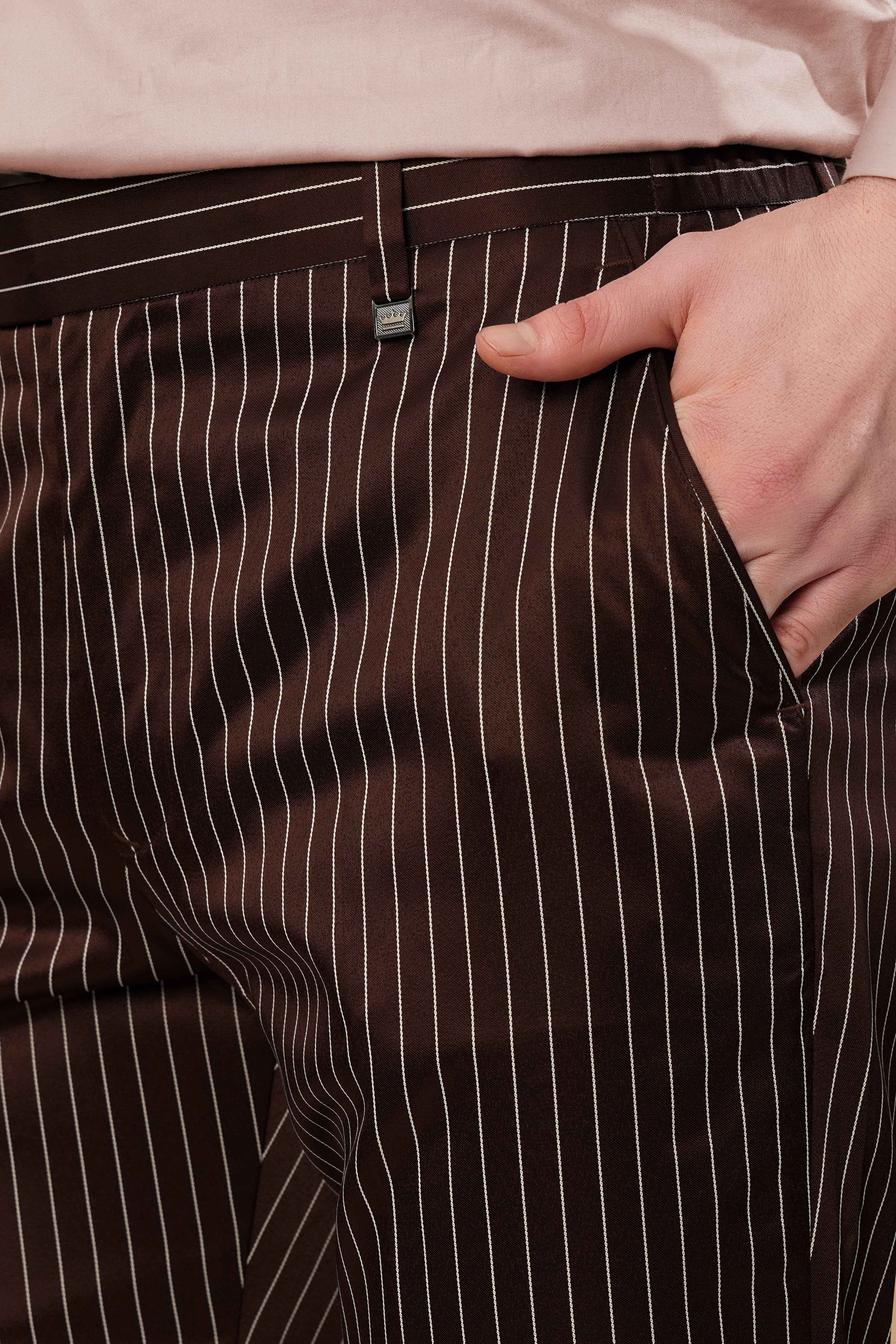 Cork Brown and White Striped Wool Rich Suit ST3083-SB-36, ST3083-SB-38, ST3083-SB-40, ST3083-SB-42, ST3083-SB-44, ST3083-SB-46, ST3083-SB-48, ST3083-SB-50, ST3083-SB-52, ST3083-SB-54, ST3083-SB-56, ST3083-SB-58, ST3083-SB-60