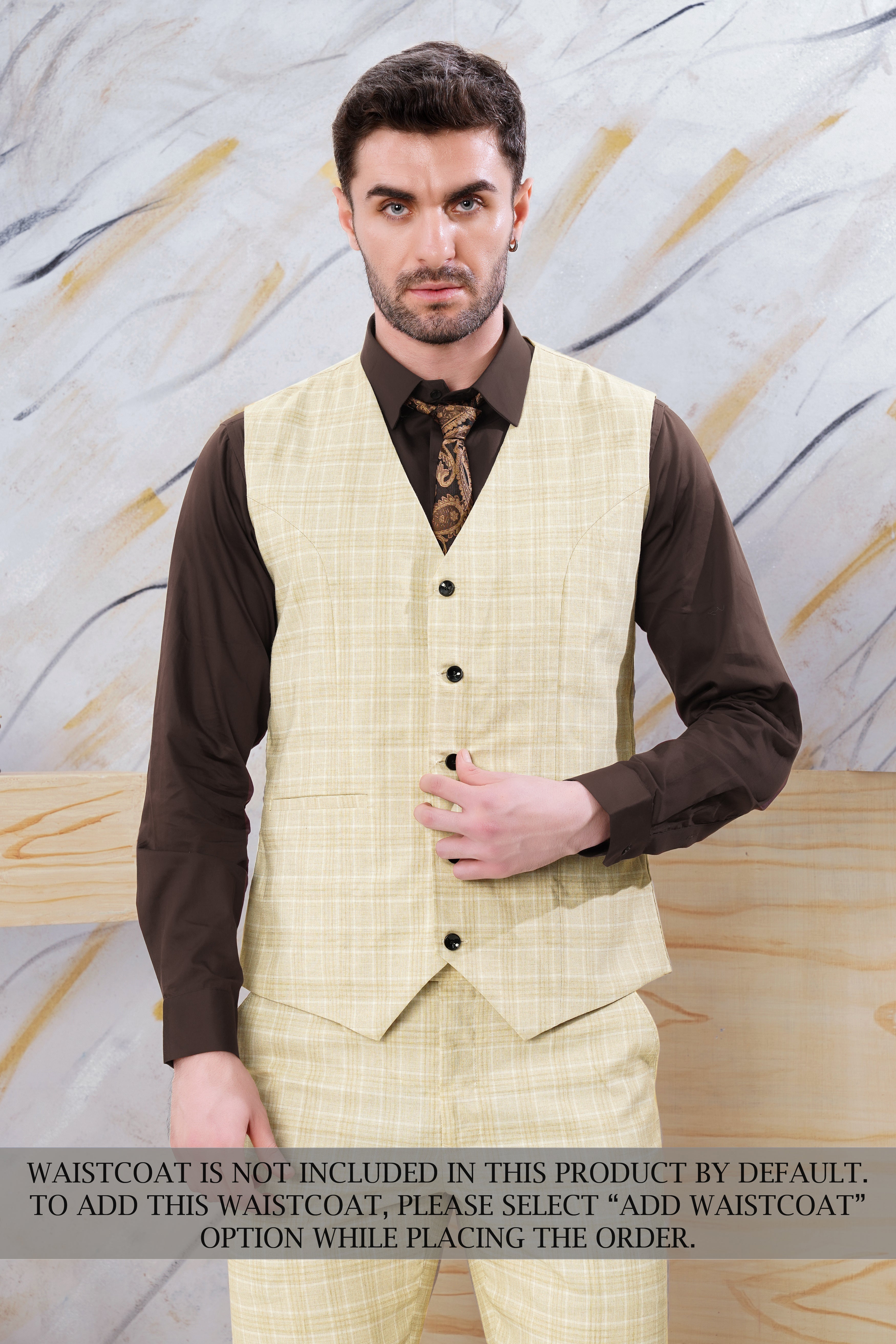Hampton Beige Wool Rich Plaid Single Breasted Suit ST3085-SB-36, ST3085-SB-38, ST3085-SB-40, ST3085-SB-42, ST3085-SB-44, ST3085-SB-46, ST3085-SB-48, ST3085-SB-50, ST3085-SB-52, ST3085-SB-54, ST3085-SB-56, ST3085-SB-58, ST3085-SB-60