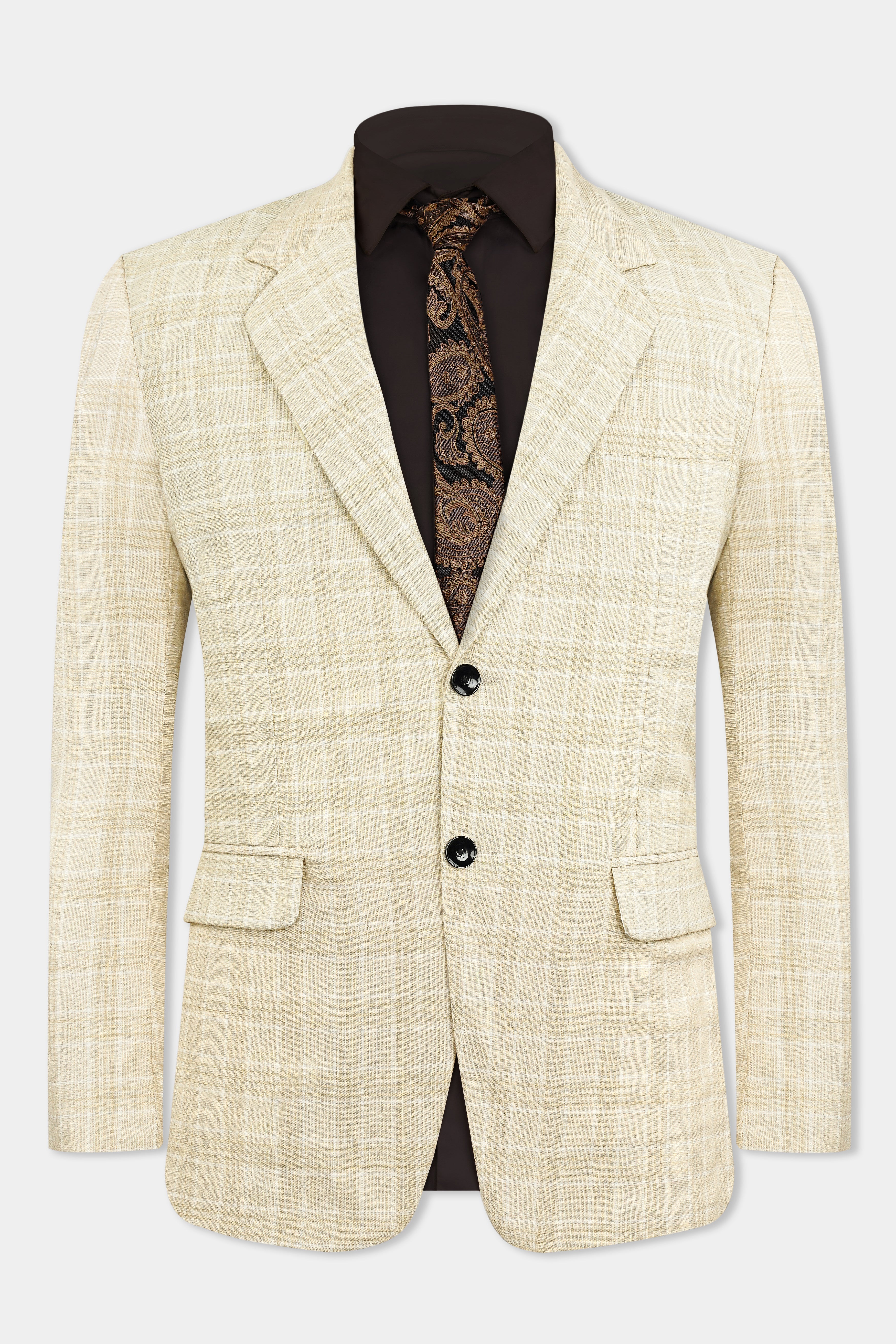 Hampton Beige Wool Rich Plaid Single Breasted Suit ST3085-SB-36, ST3085-SB-38, ST3085-SB-40, ST3085-SB-42, ST3085-SB-44, ST3085-SB-46, ST3085-SB-48, ST3085-SB-50, ST3085-SB-52, ST3085-SB-54, ST3085-SB-56, ST3085-SB-58, ST3085-SB-60