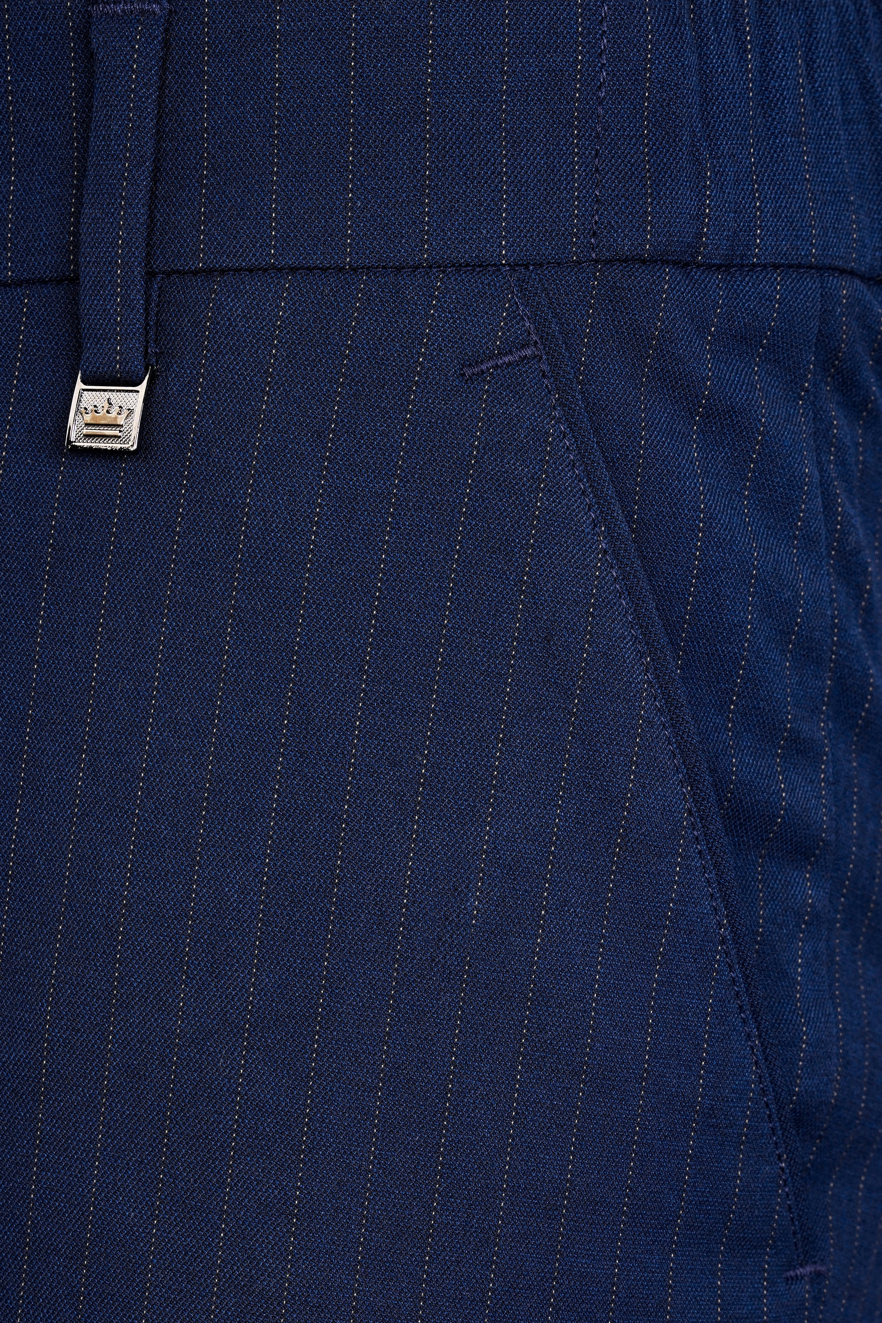 Ebony Clay Blue Striped Wool Rich Bandhgala Suit ST3088-BG-36, ST3088-BG-38, ST3088-BG-40, ST3088-BG-42, ST3088-BG-44, ST3088-BG-46, ST3088-BG-48, ST3088-BG-50, ST3088-BG-52, ST3088-BG-54, ST3088-BG-56, ST3088-BG-58, ST3088-BG-60