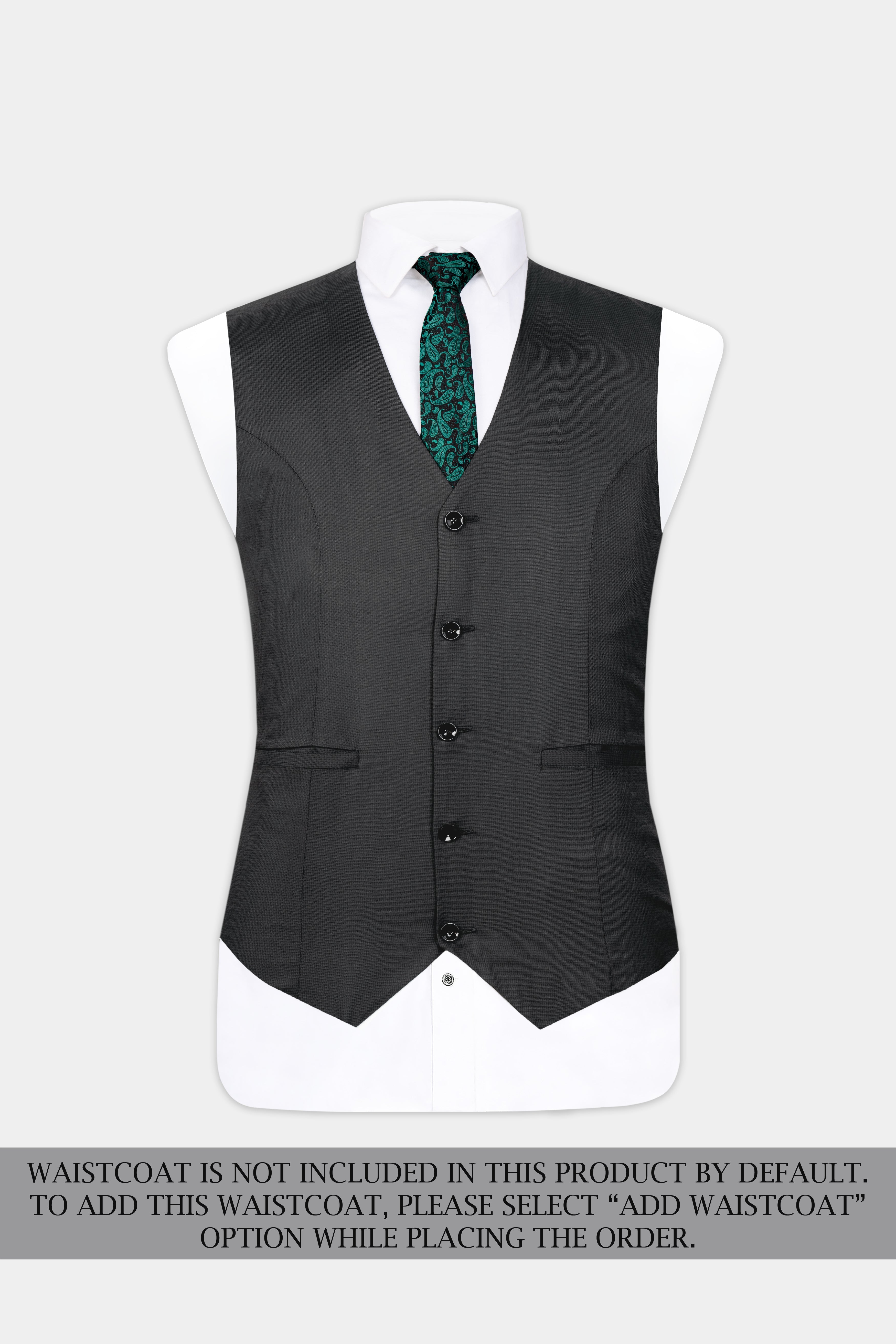 Vulcan Black Wool Rich Double Breasted Suit