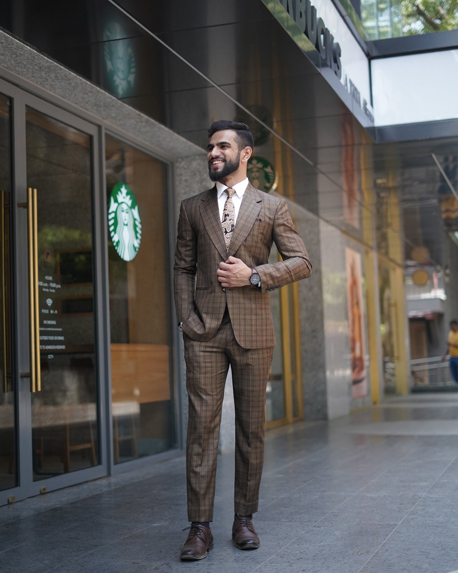 Walnut Plaid Suit