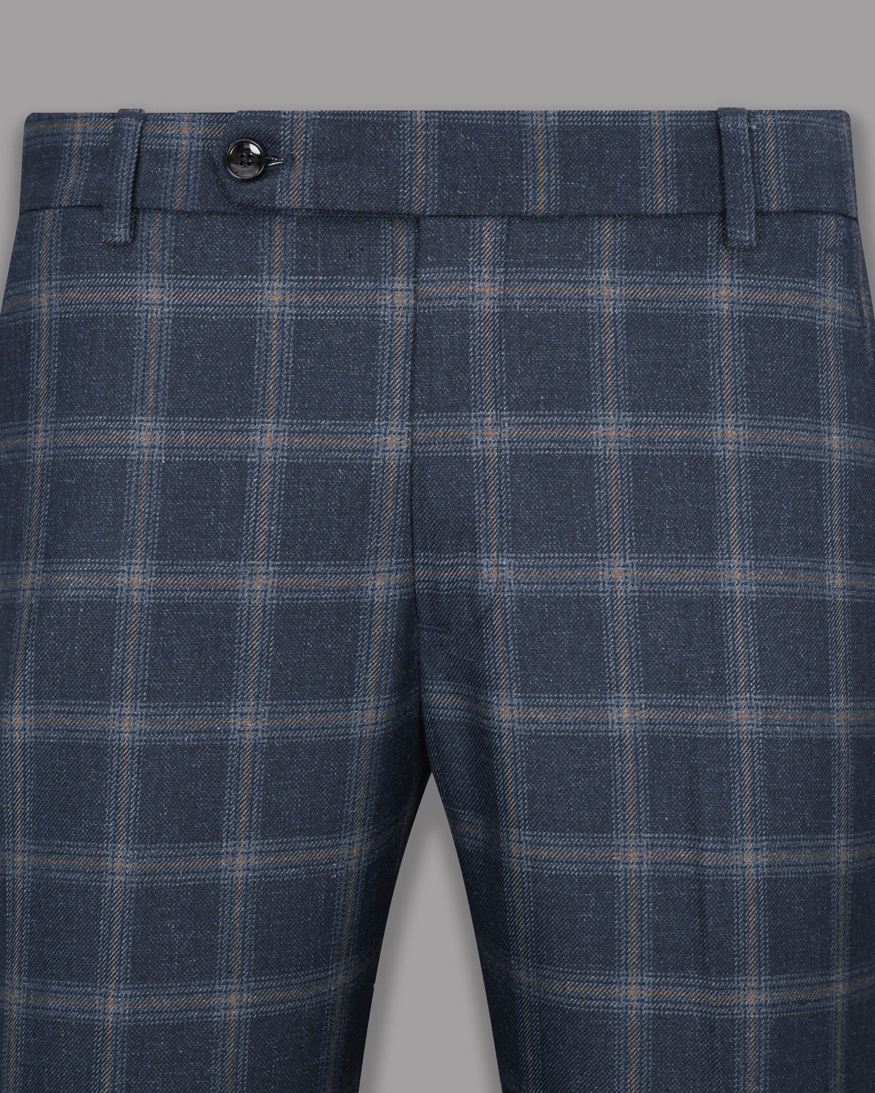 Cloud Burst Blue with Makara Brown  Wool Rich Pant T1130-30, T1130-38, T1130-42, T1130-28, T1130-36, T1130-40, T1130-32, T1130-34, T1130-44