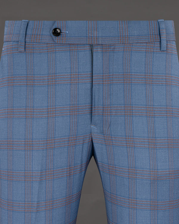 Lynch Light Blue Windowpane Woolrich Pant T1219-34, T1219-30, T1219-28, T1219-32, T1219-38, T1219-42, T1219-36, T1219-40, T1219-44