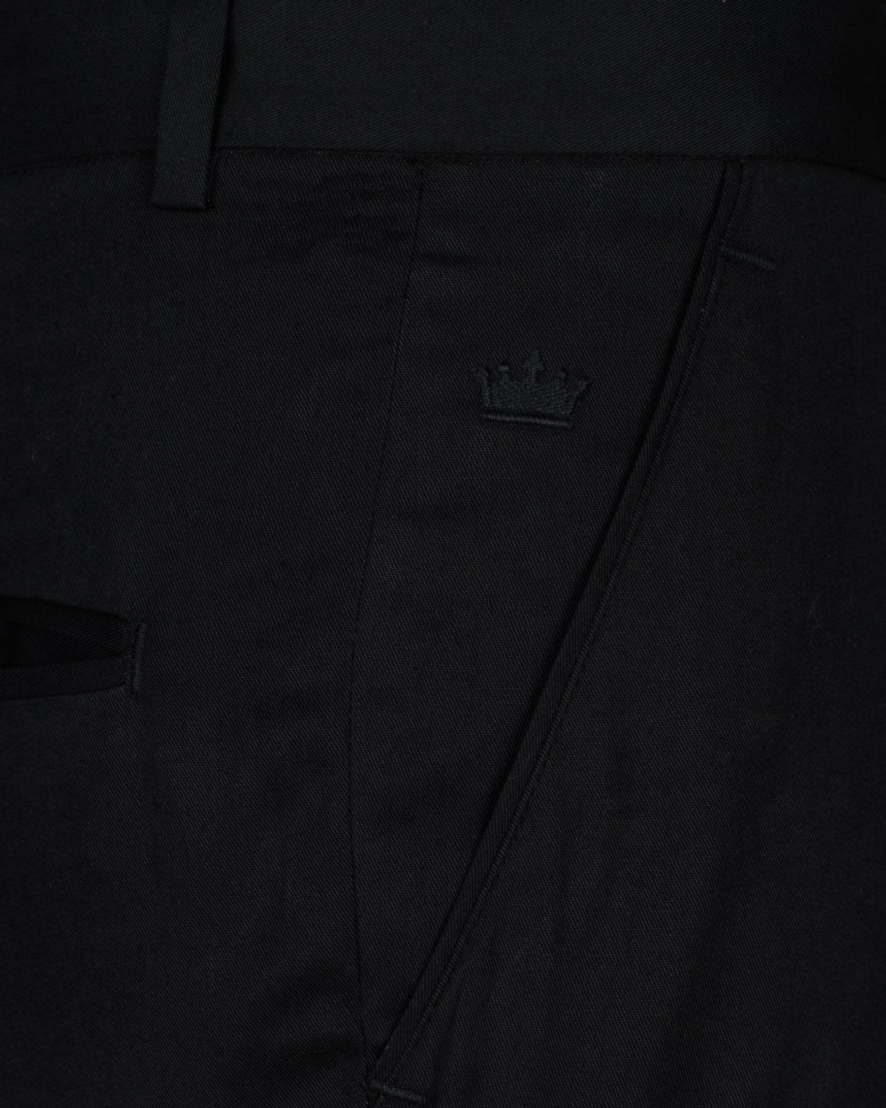 Black Russian Wool Rich Pant