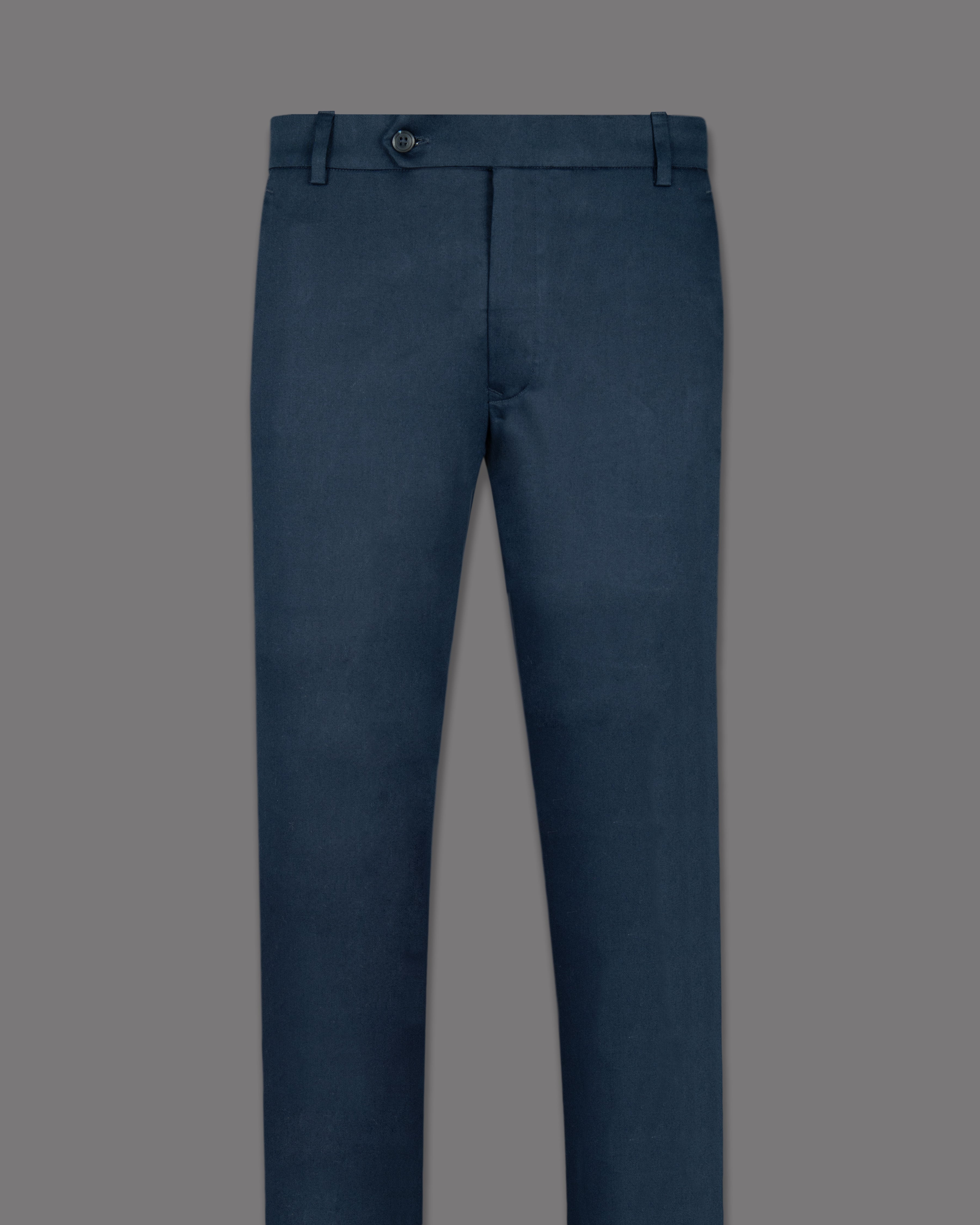 Outer Space Blue Premium Cotton Pant