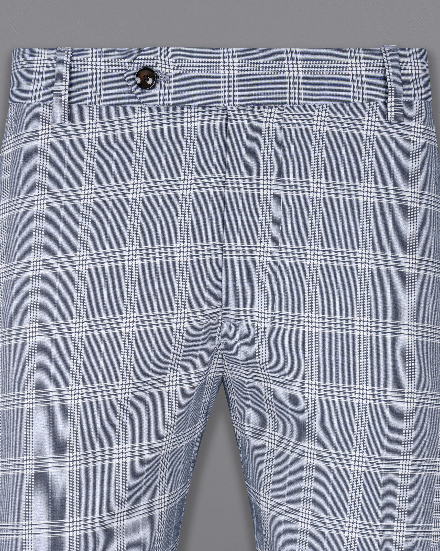 Fiord Grey Plaid Premium Cotton Pant