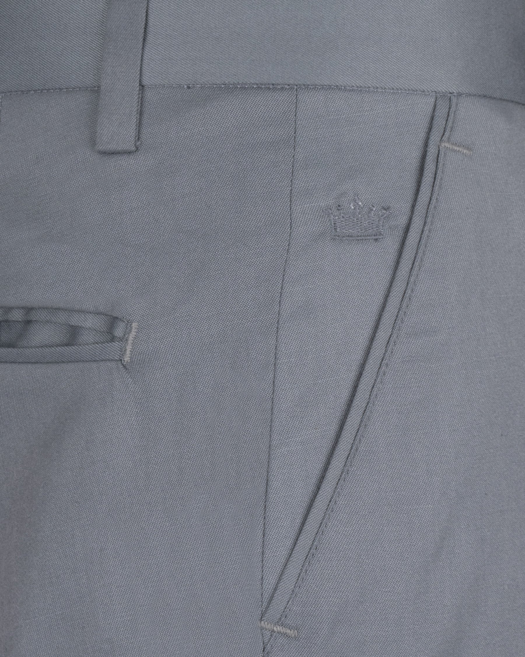 Rolling Stone Grey Wool Rich Pant