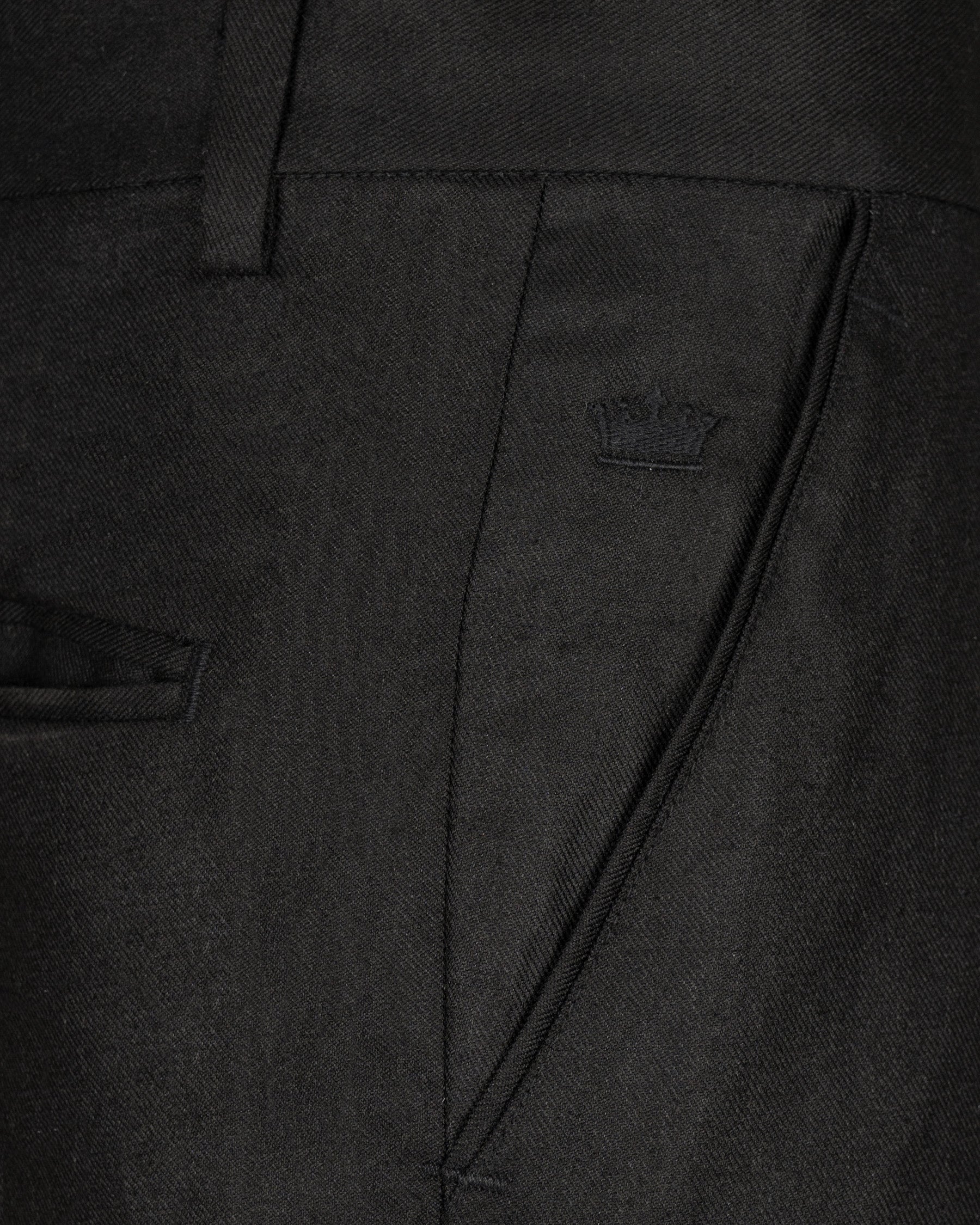 Shark Black Wool Rich Pant