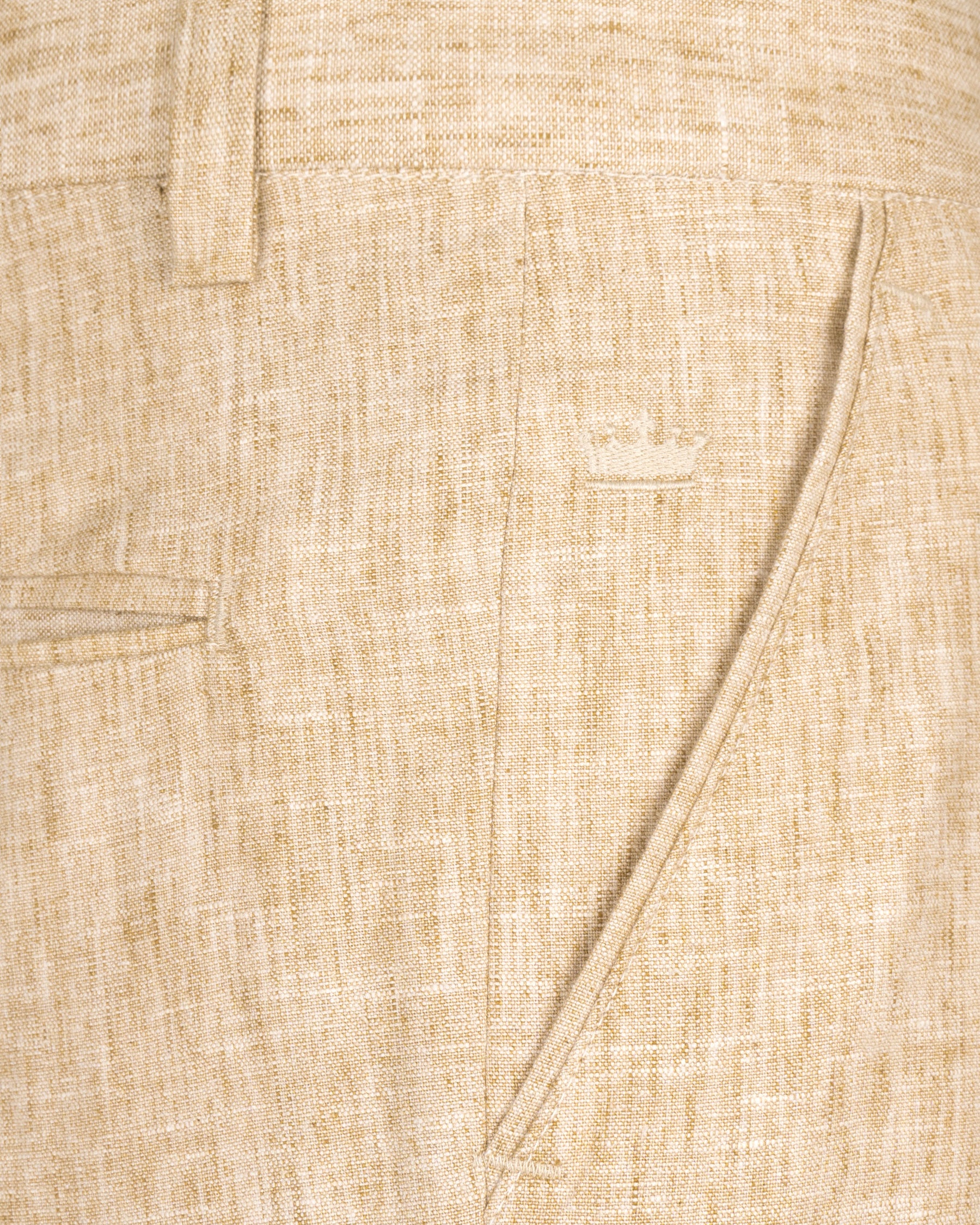 Cream Luxurious Linen Pant