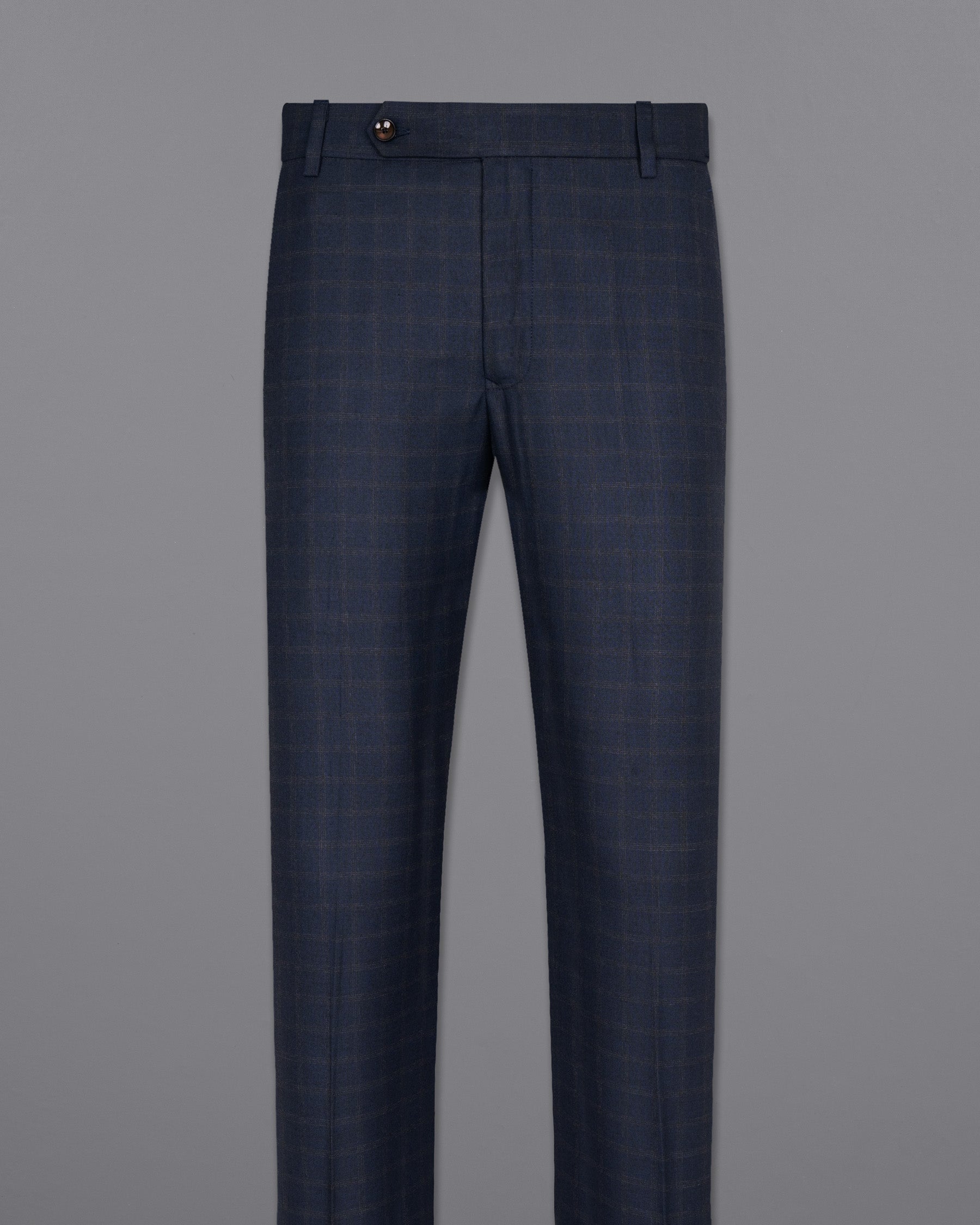 Ebony Clay Windowpane Wool Rich Pant
