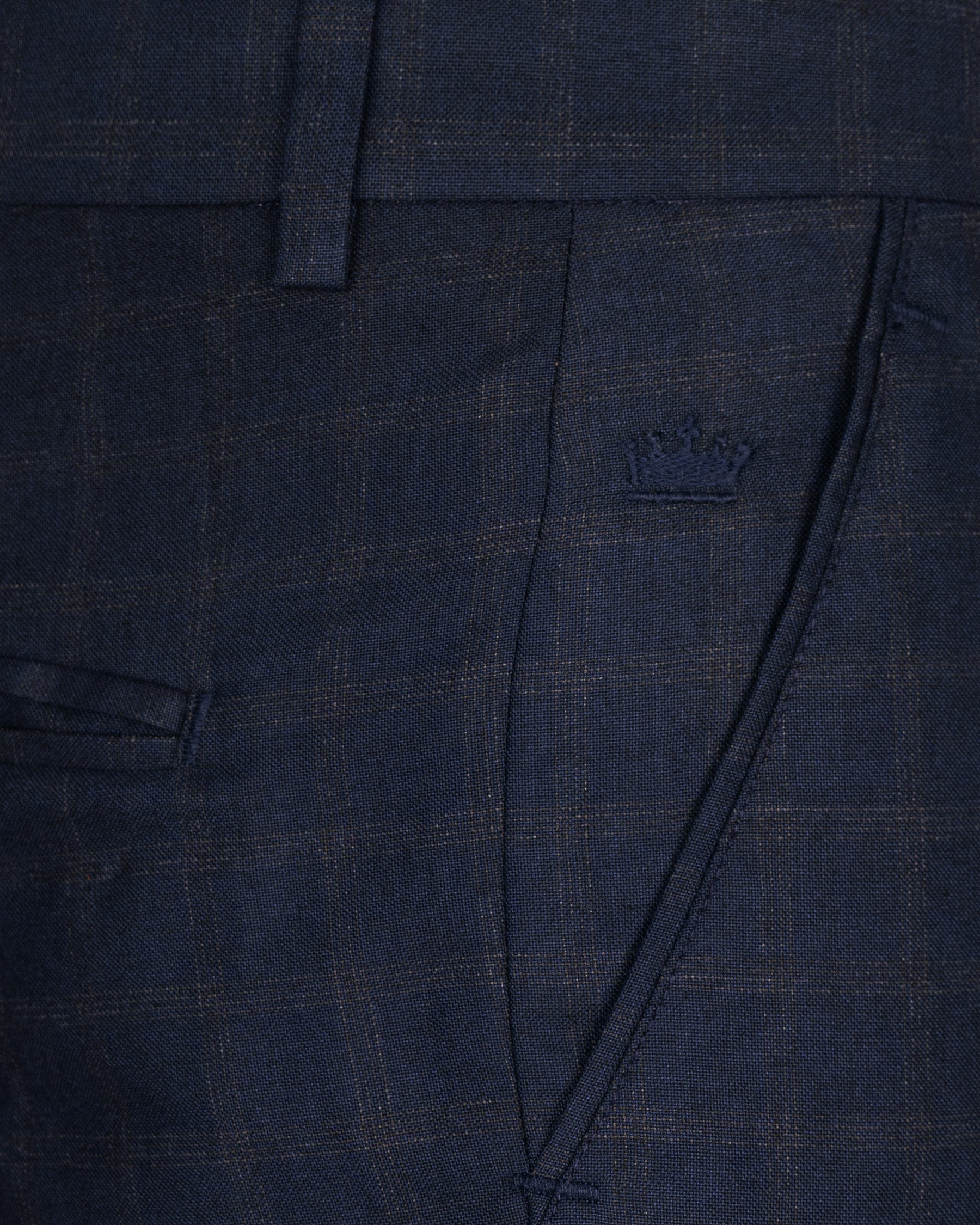 Ebony Clay Windowpane Wool Rich Pant