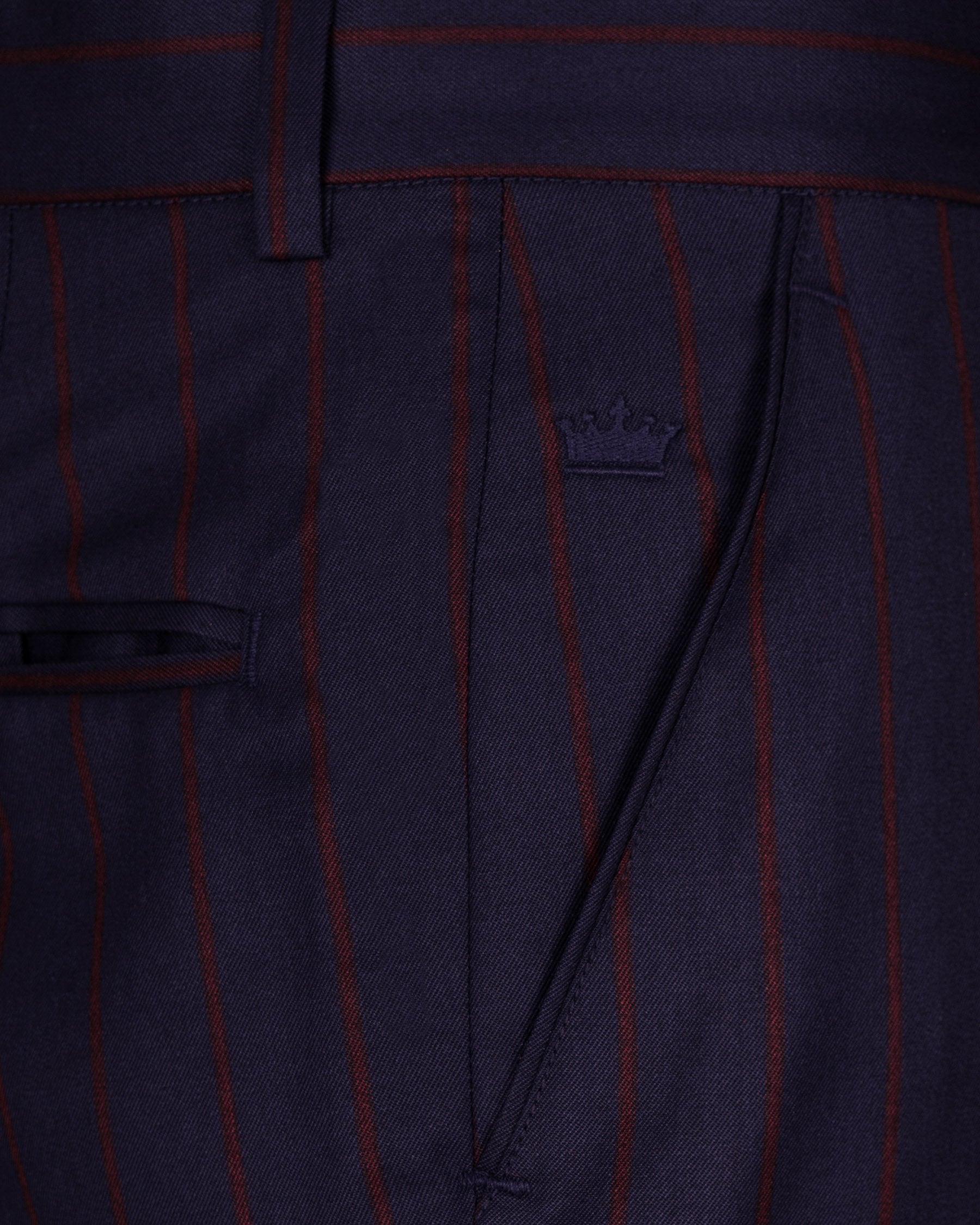 Midnight Express Blue Striped Wool Rich Pant T1551-28, T1551-30, T1551-32, T1551-34, T1551-36, T1551-38, T1551-40, T1551-42, T1551-44