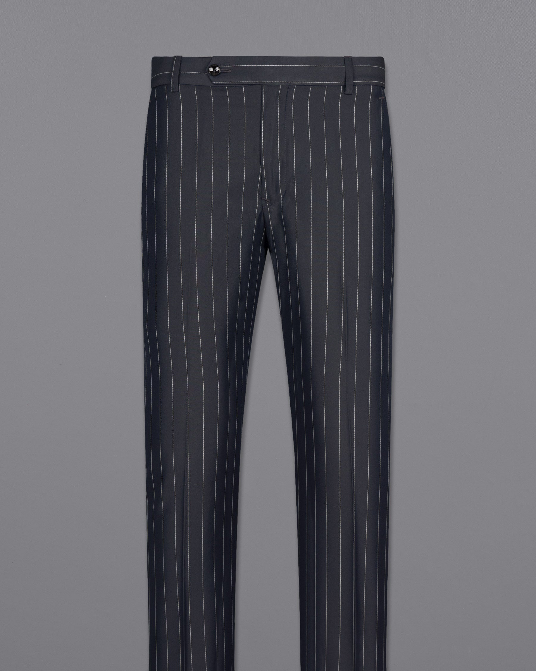 Charcoal Striped Wool Rich Pant T1590-28, T1590-30, T1590-32, T1590-34, T1590-36, T1590-38, T1590-40, T1590-42, T1590-44