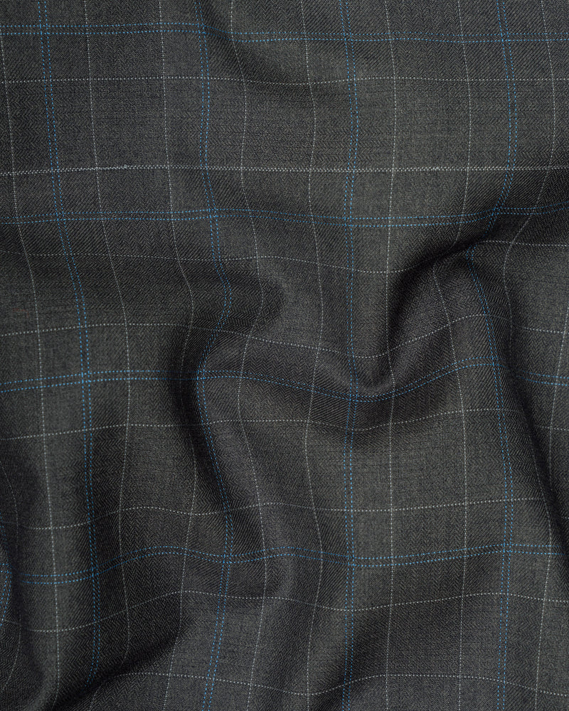 Cape Cod Gray Super fine Checkered Wool Rich Pant T1603-28, T1603-30, T1603-32, T1603-34, T1603-36, T1603-38, T1603-40, T1603-42, T1603-44