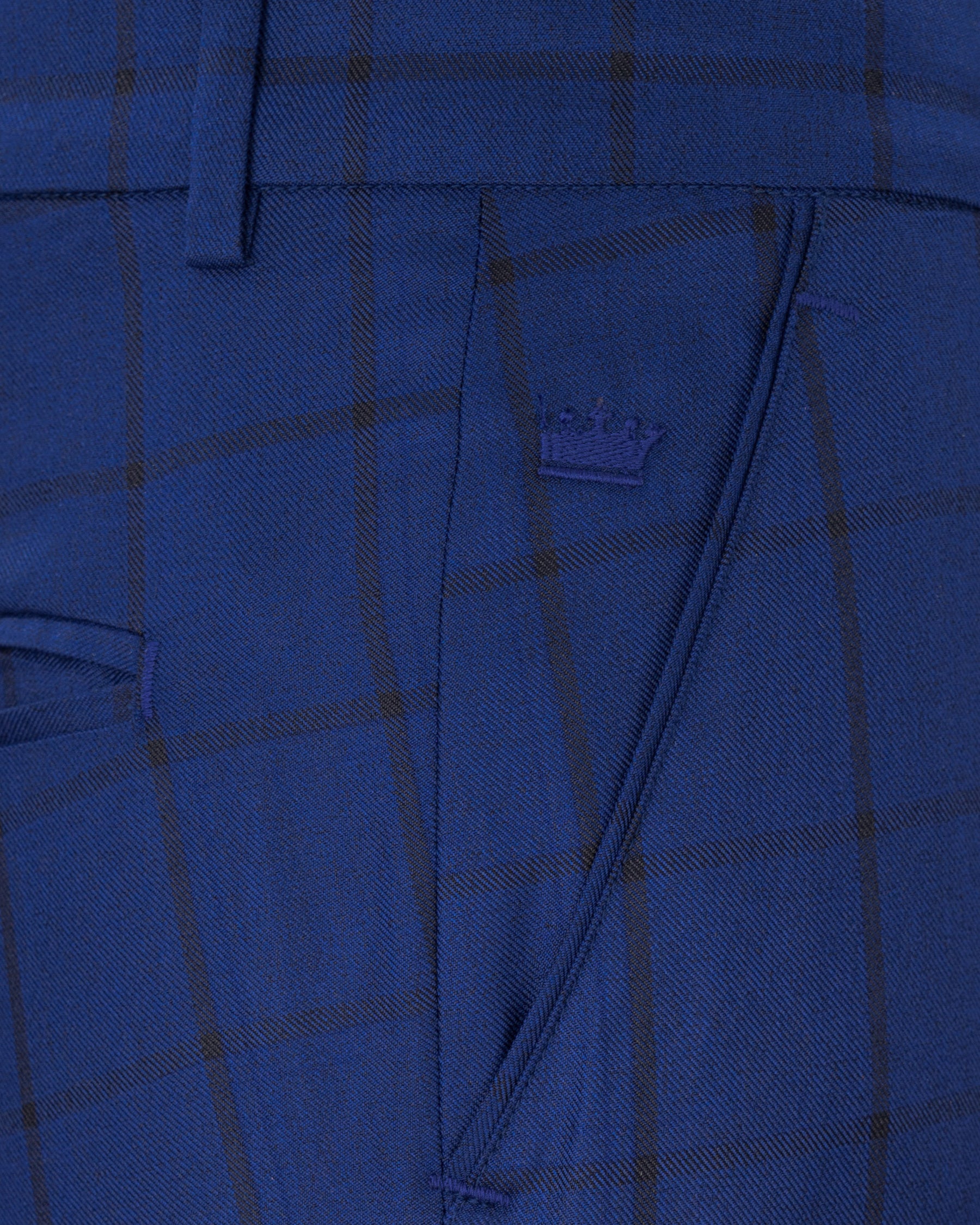Deep Sapphire Windowpane Pant