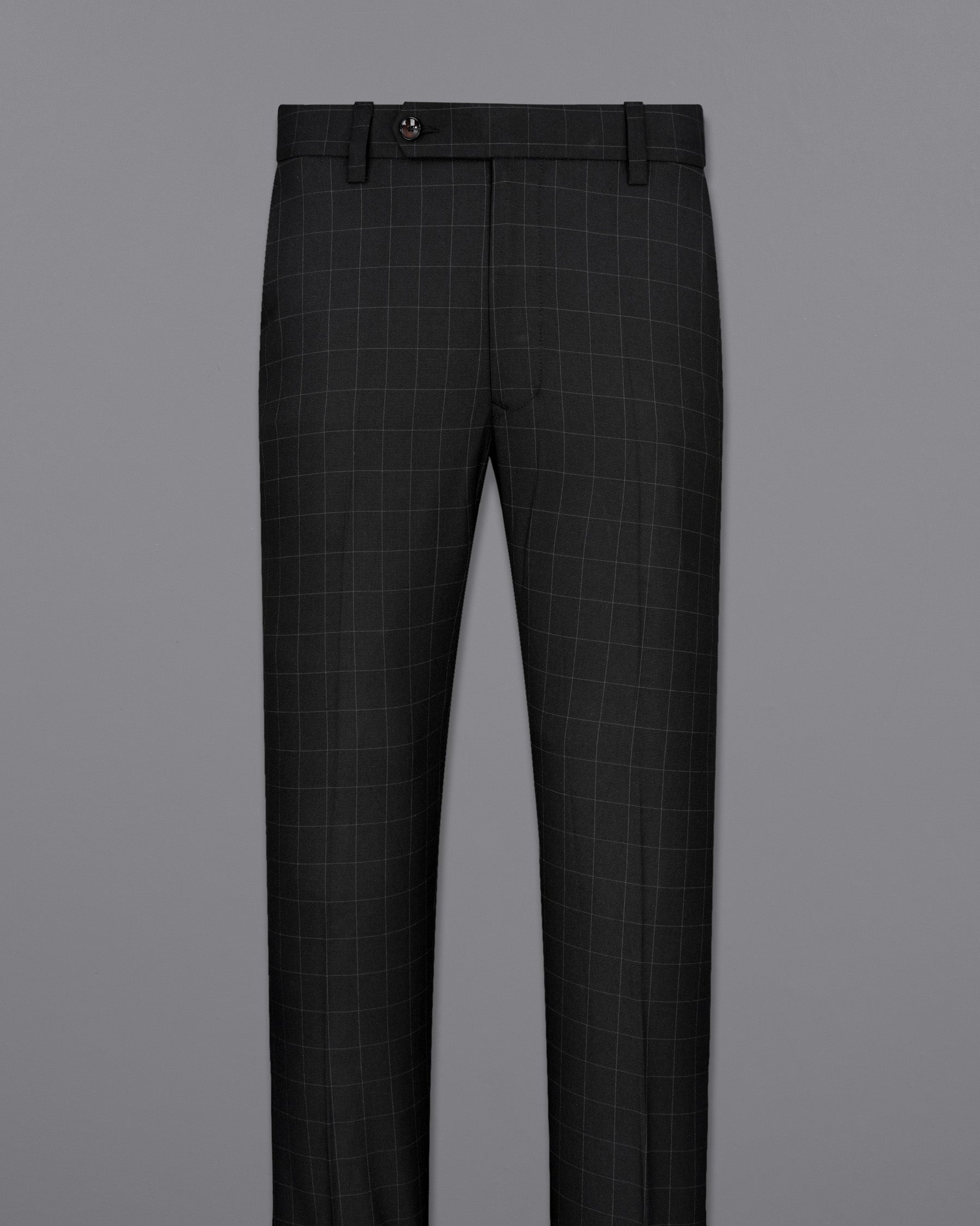 Zeus Black Plaid Pant