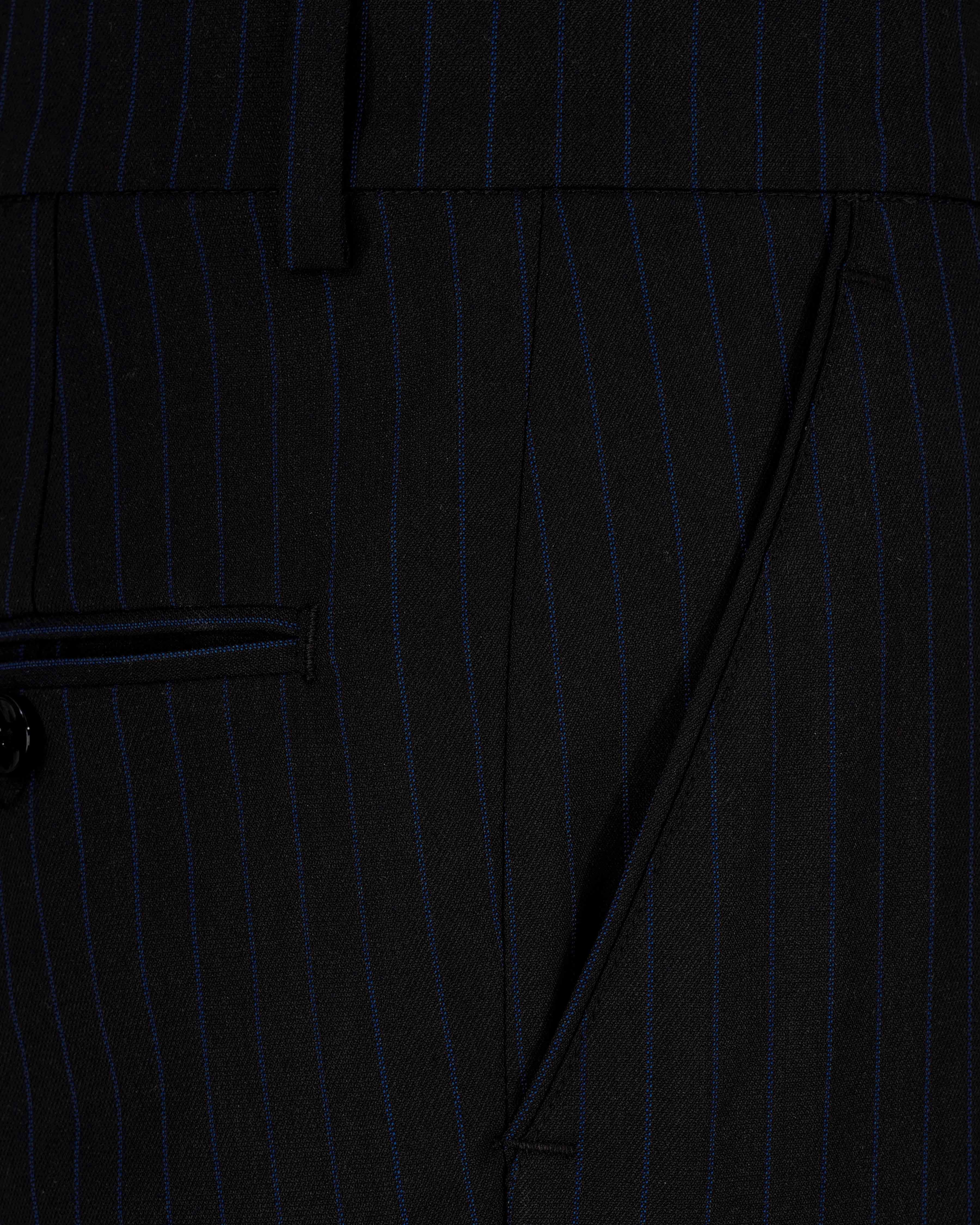 Jade Black with Cloud Burst Blue Striped Pant T2059-28, T2059-30, T2059-32, T2059-34, T2059-36, T2059-38, T2059-40, T2059-42, T2059-44