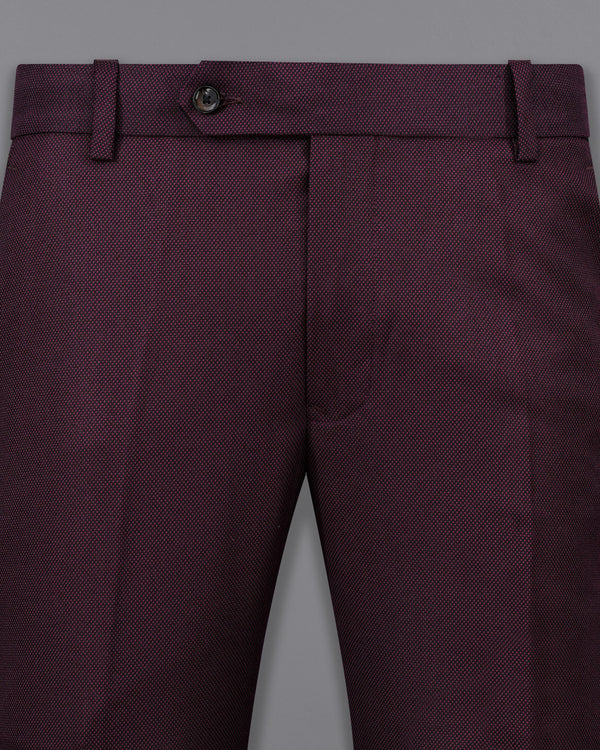 Eclipse Maroon Textured Pant