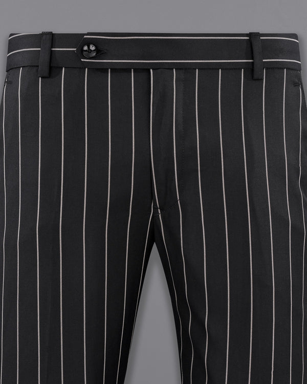 Jaguar Black with Concrete Gray Striped Pant T2157-28, T2157-30, T2157-32, T2157-34, T2157-36, T2157-38, T2157-40, T2157-42, T2157-44