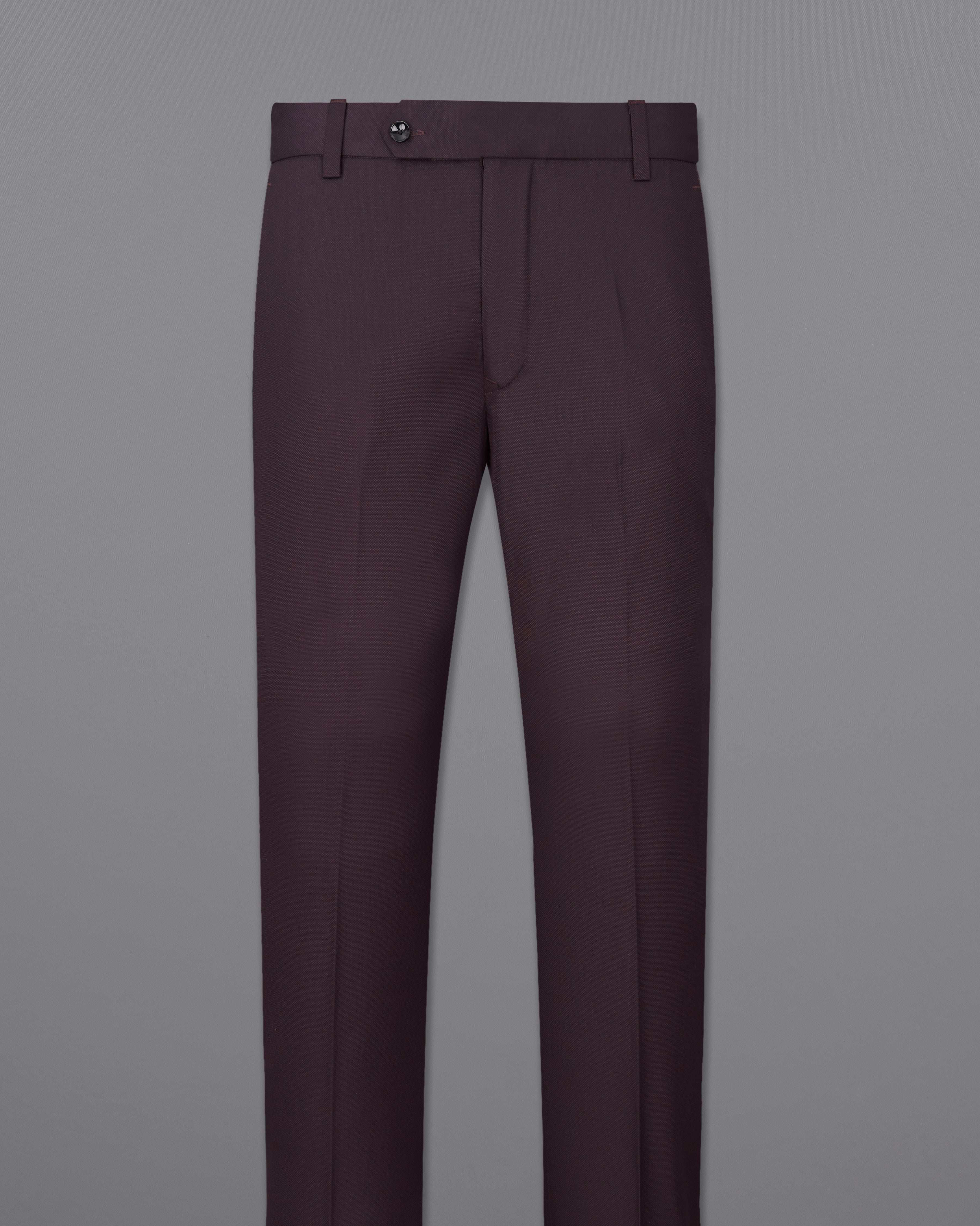 Aubergine Maroon Textured Pant T2288-28, T2288-30, T2288-32, T2288-34, T2288-36, T2288-38, T2288-40, T2288-42, T2288-44