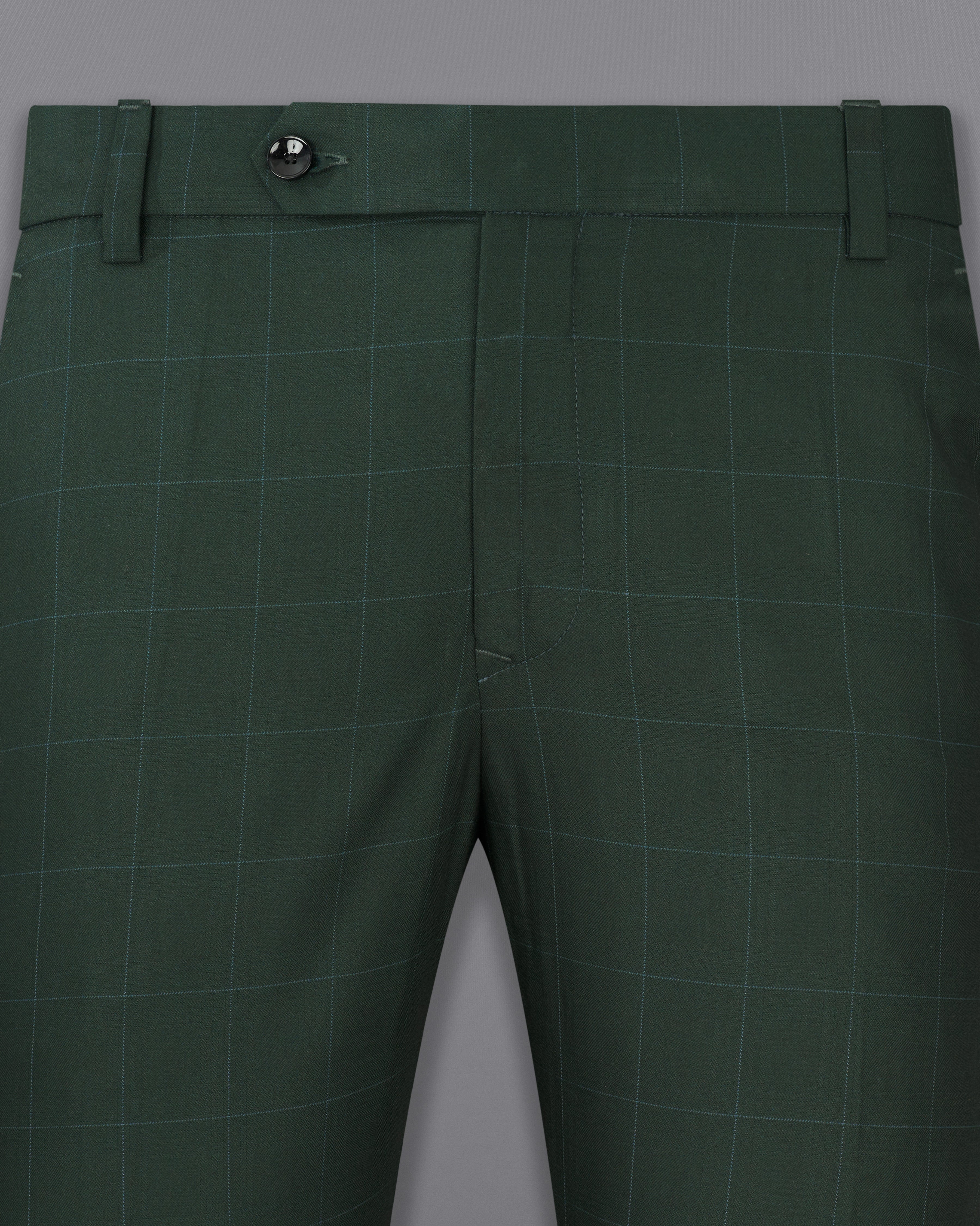 Gunmetal Green Plaid Pant T2326-28, T2326-30, T2326-32, T2326-34, T2326-36, T2326-38, T2326-40, T2326-42, T2326-44