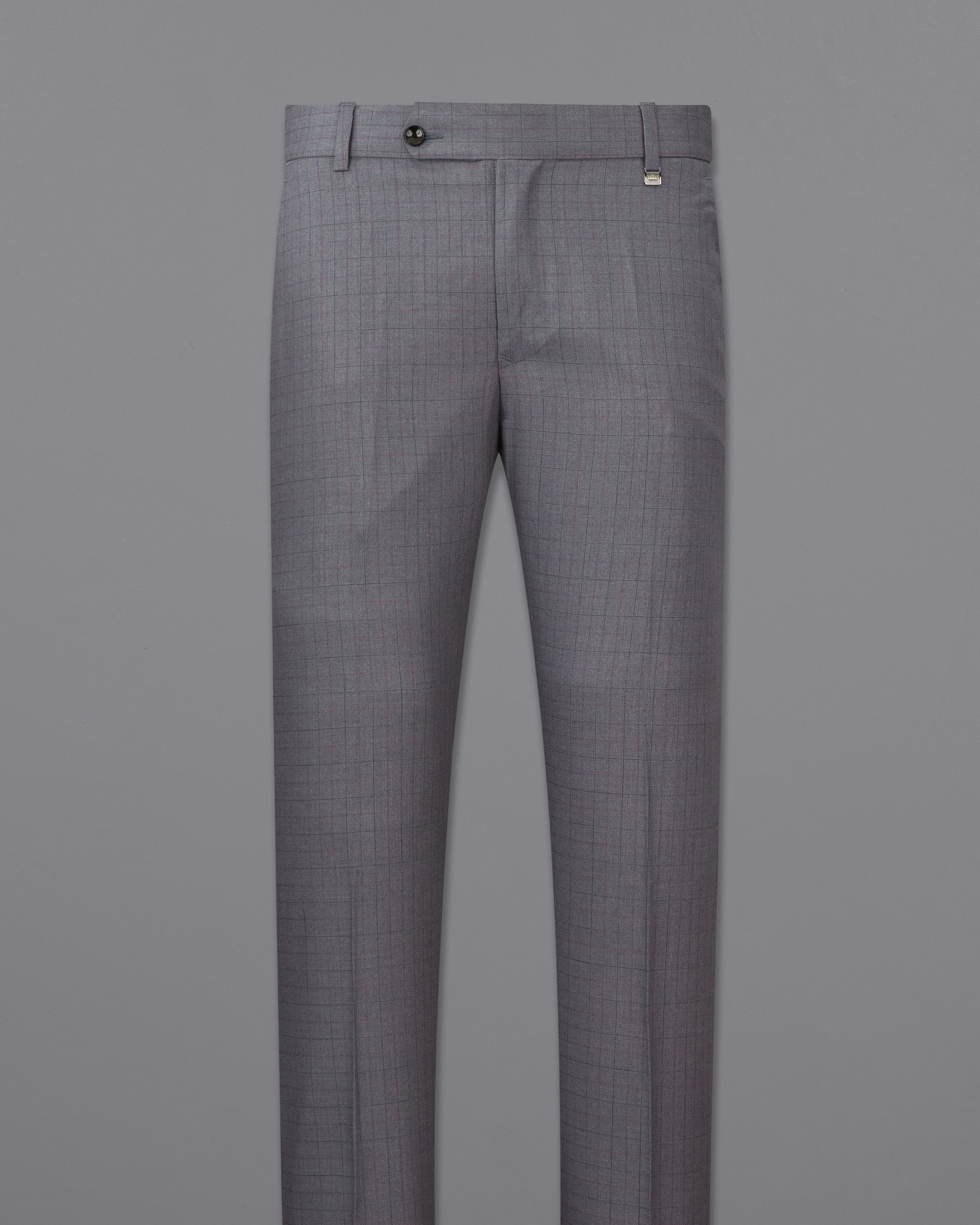 Storm Dust Gray Plaid Pants T2477-28, T2477-30, T2477-32, T2477-34, T2477-36, T2477-38, T2477-40, T2477-42, T2477-44