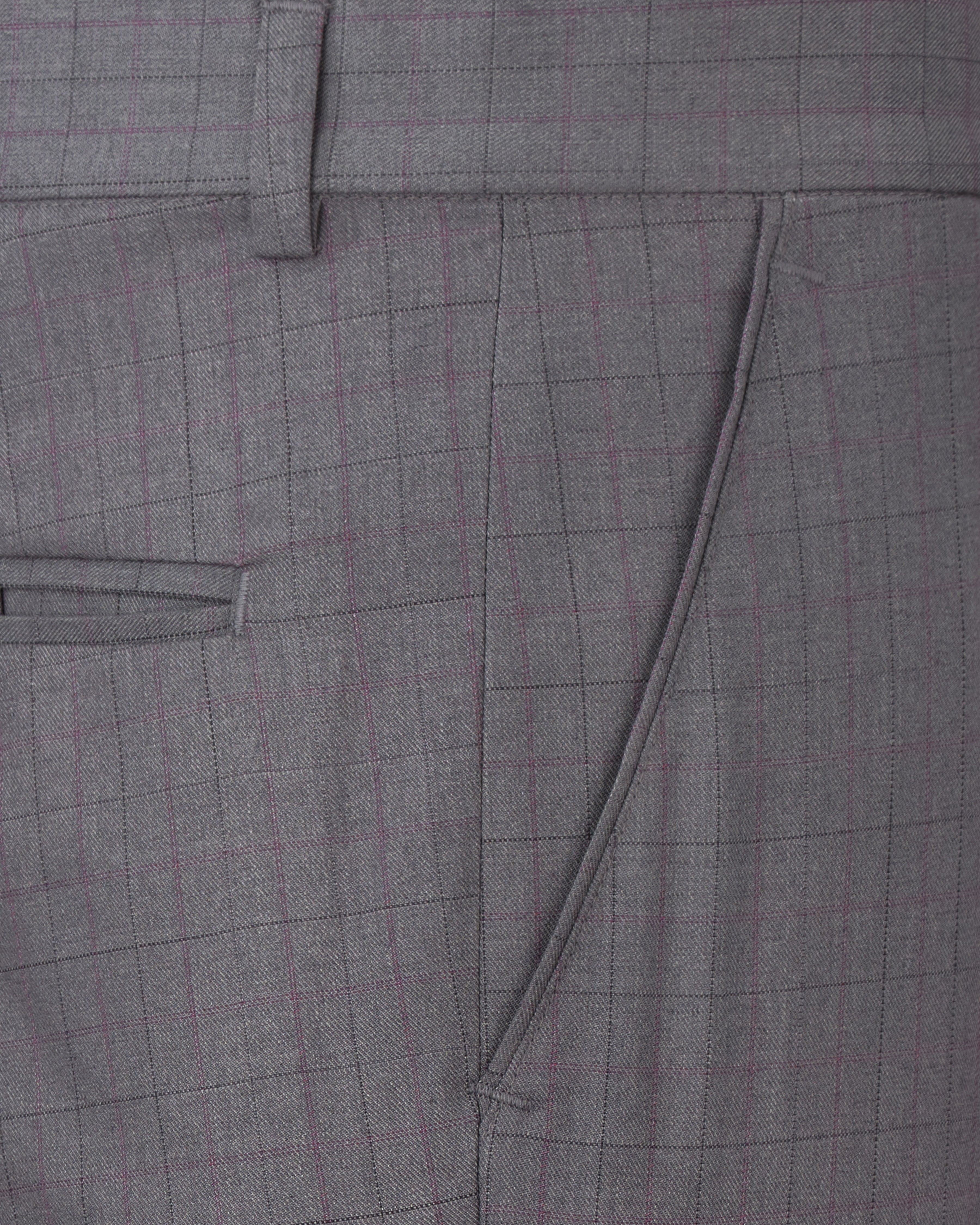 Storm Dust Gray Plaid Pants T2477-28, T2477-30, T2477-32, T2477-34, T2477-36, T2477-38, T2477-40, T2477-42, T2477-44