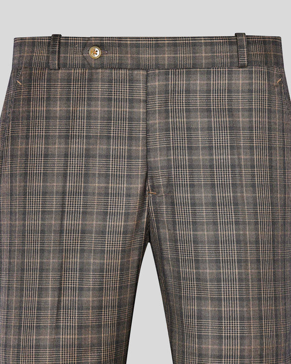 Walnut Plaid Formal Pant T393-36, T393-42, T393-28, T393-38, T393-34, T393-30, T393-44, T393-40, T393-32