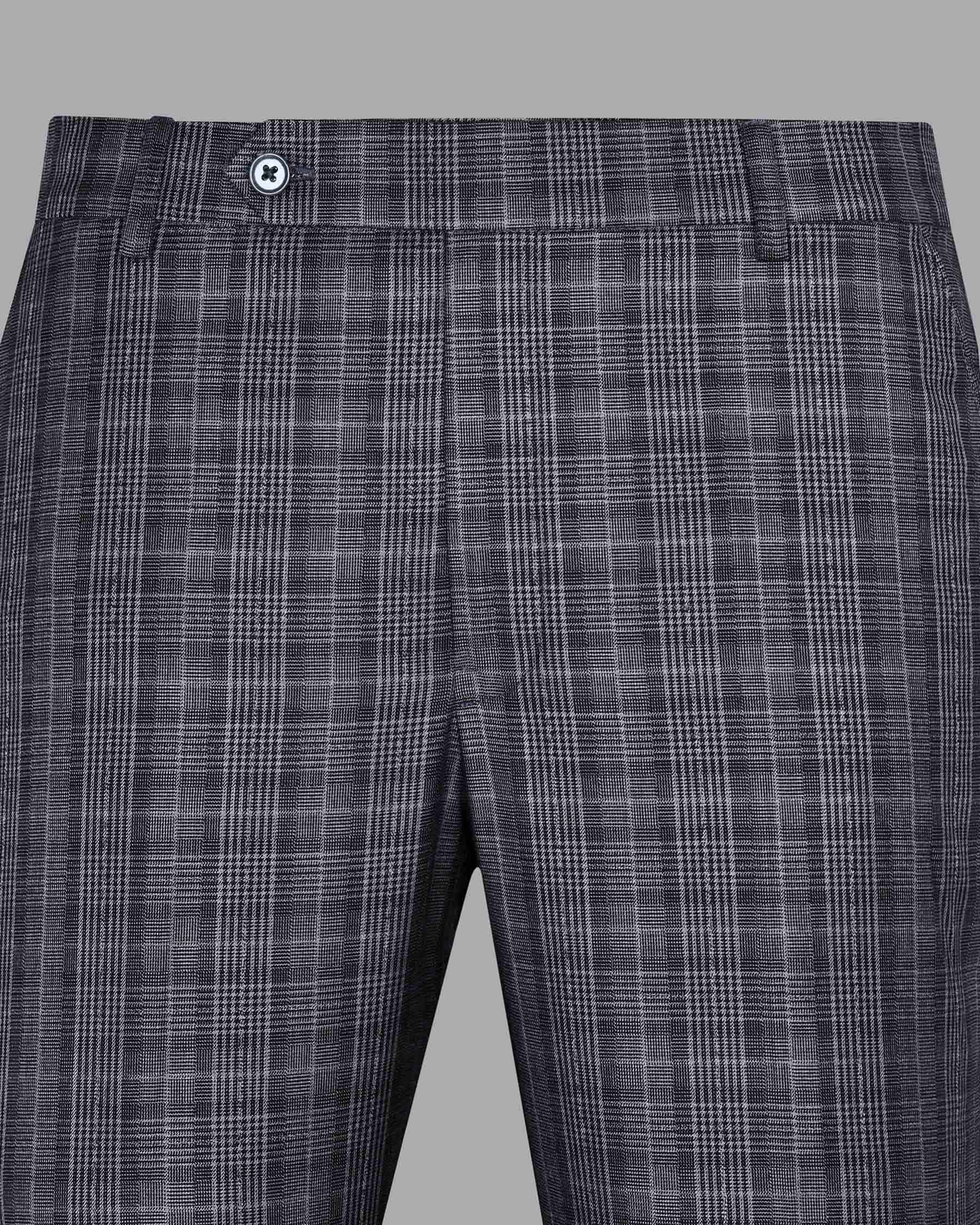 Light Grey Plaid Formal Pant T397-30, T397-28, T397-32, T397-38, T397-40, T397-44, T397-34, T397-36, T397-42