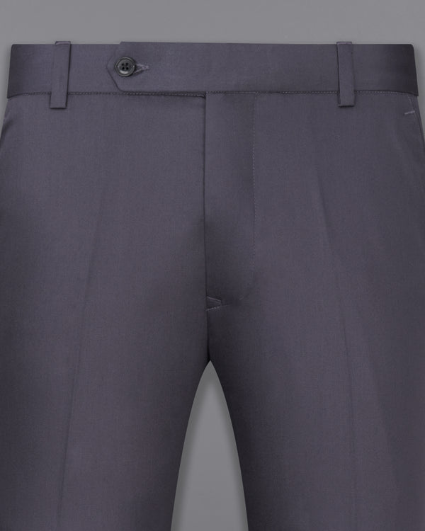 Porpoise Grey Subtle Sheen Wool Blend pant