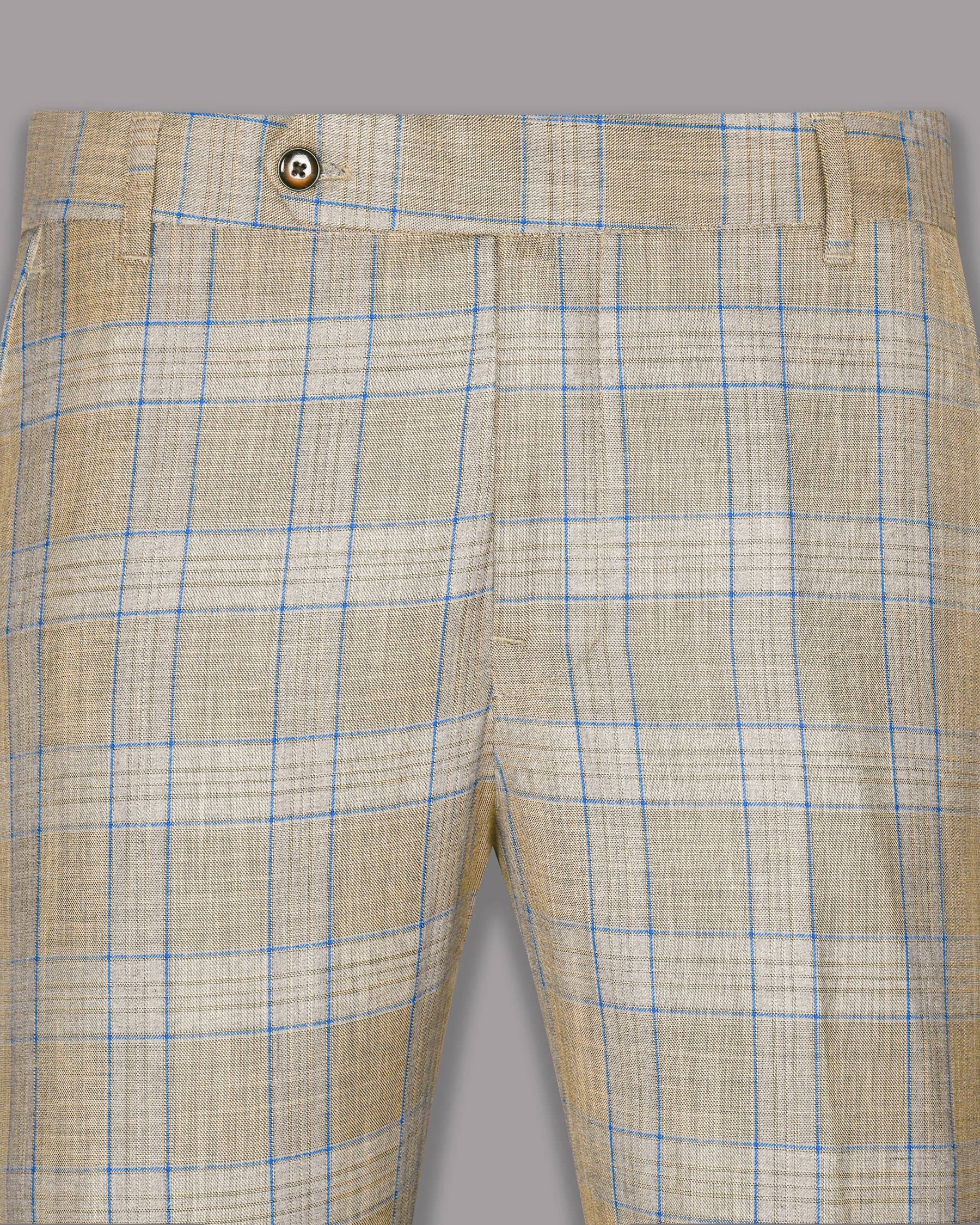 Peanut Brown Windowpane Wool Rich Pant T942-36, T942-38, T942-42, T942-44, T942-28, T942-30, T942-40, T942-32, T942-34